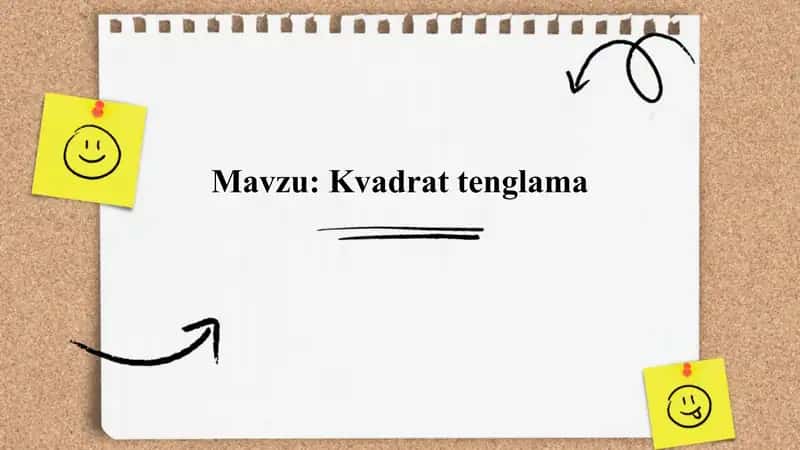 Kvadrat Tenglama