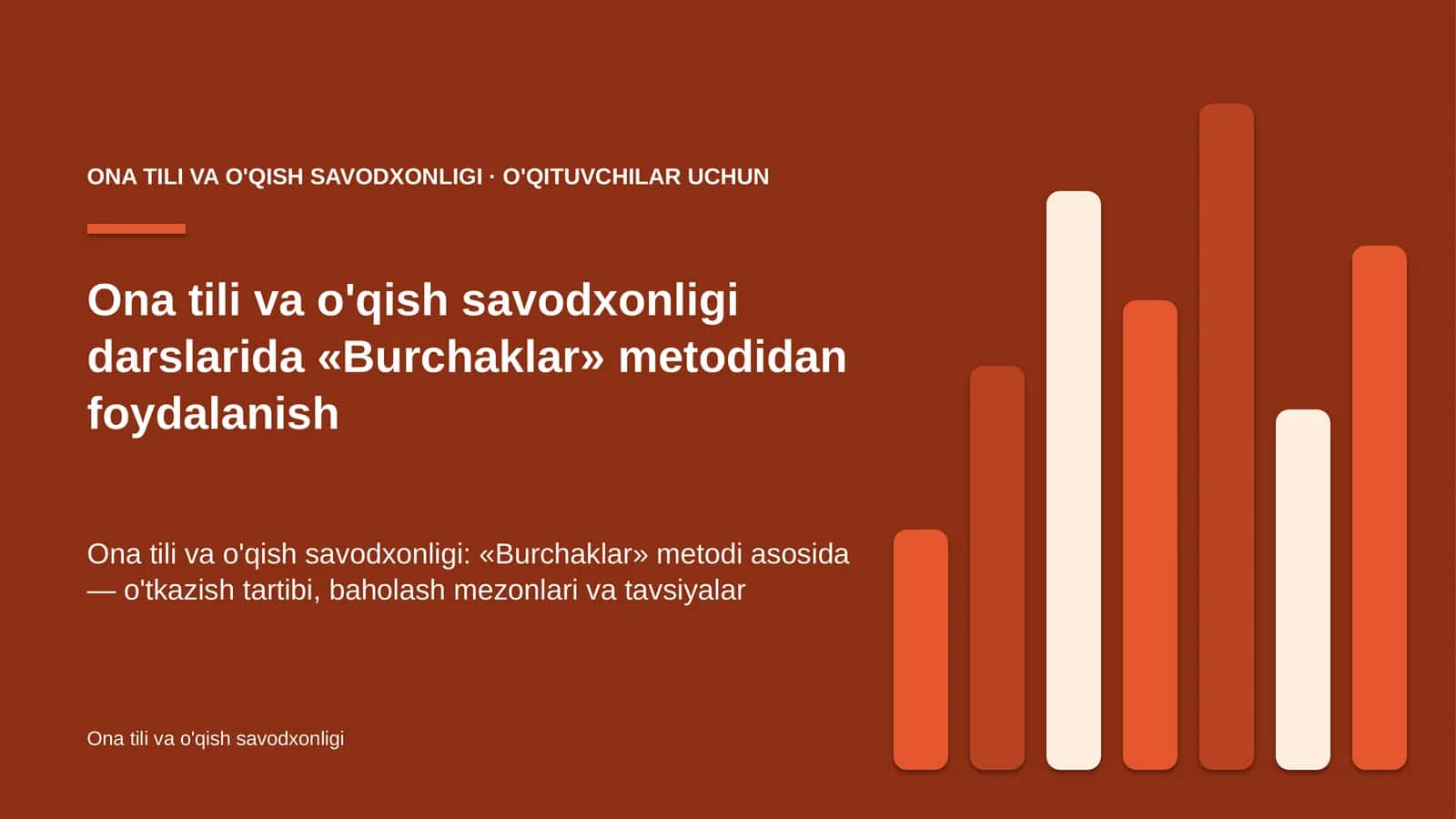 ona tili va o'qish savodxonligi darslarida burchaklar metodidan foydalanish 9167