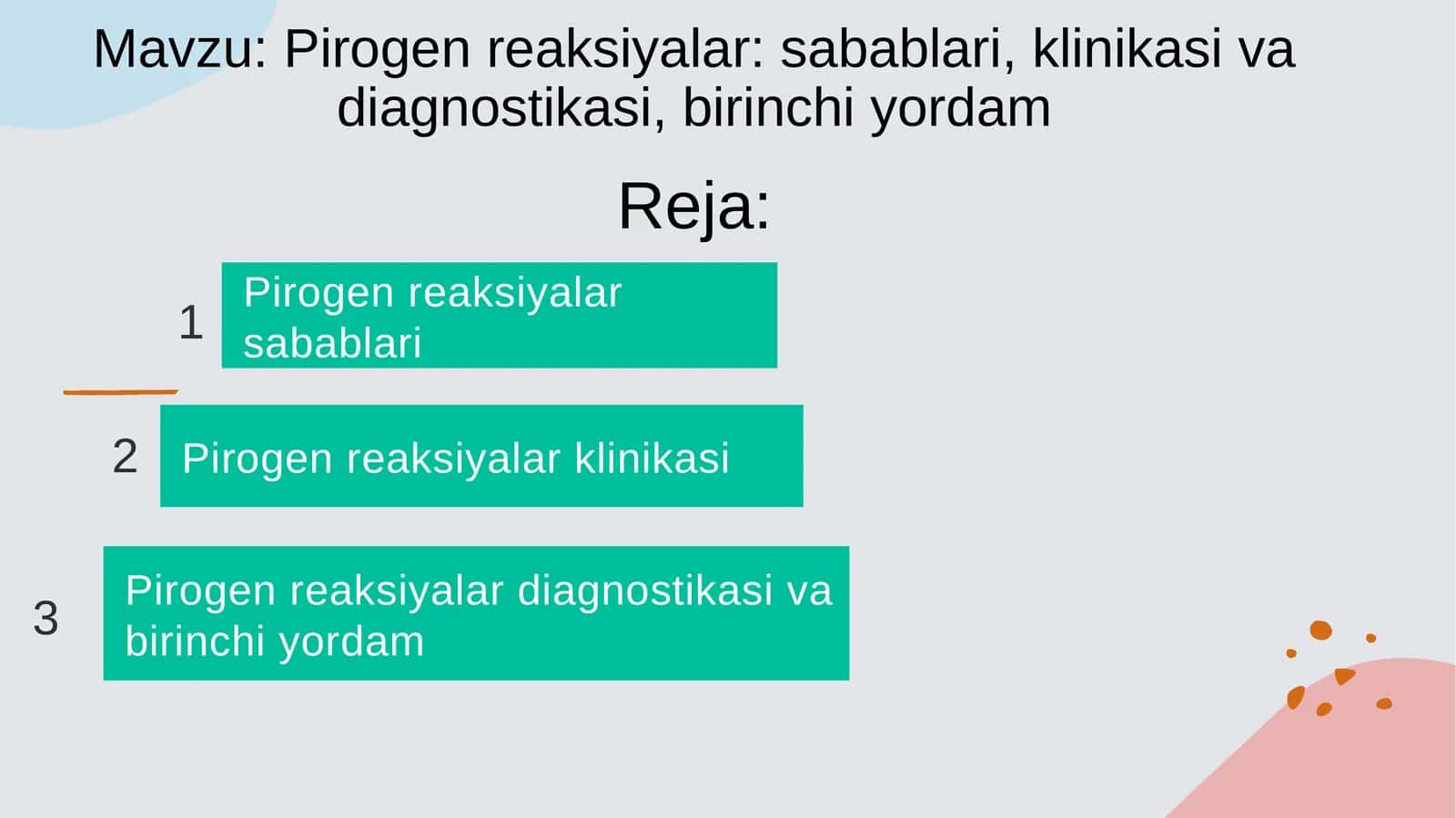 Pirogen reaksiyalar: sabablari, klinikasi va diagnostikasi, birinchi yordam