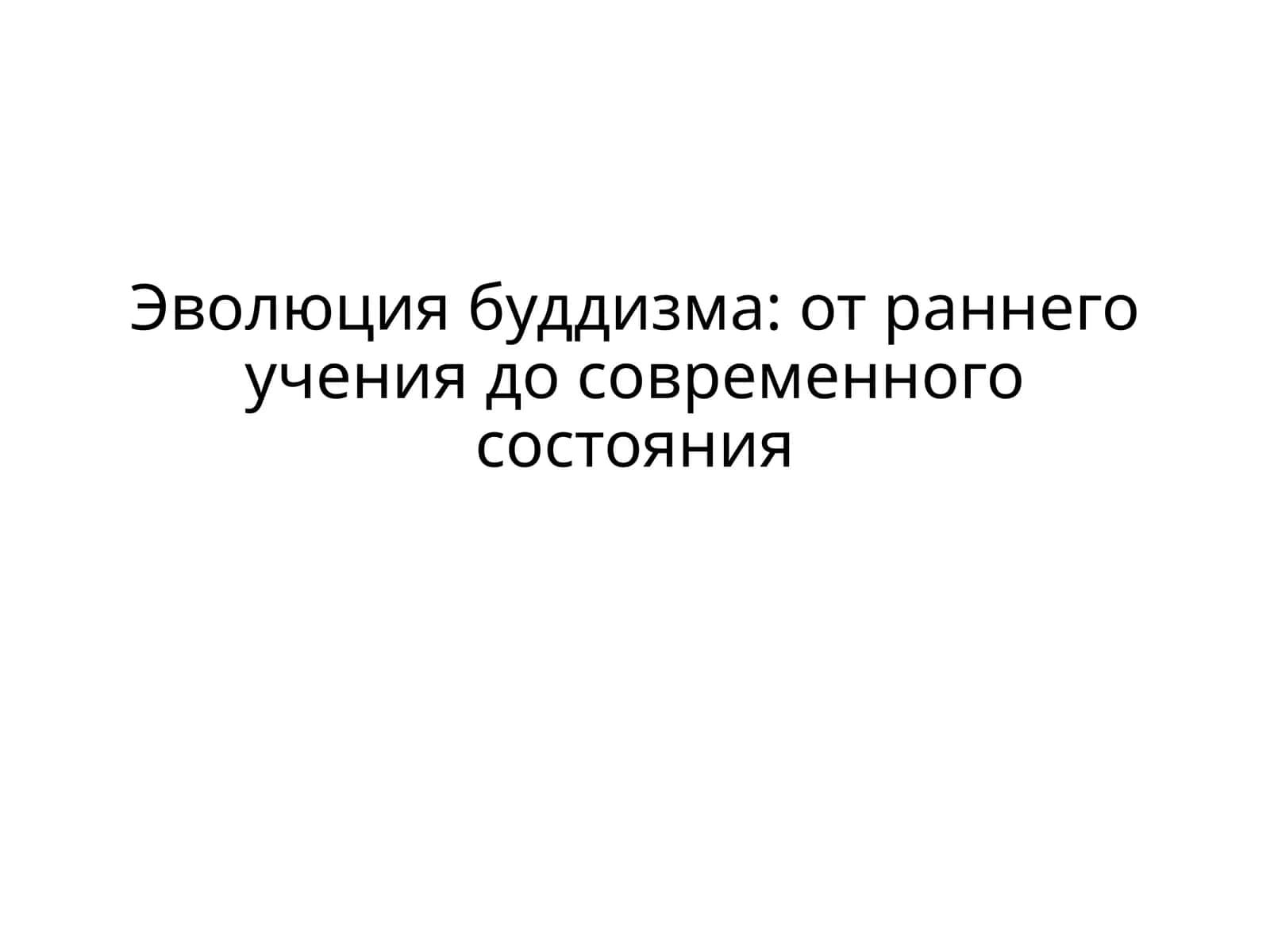 Эволюция буддизма: от раннего учения до современного состояния