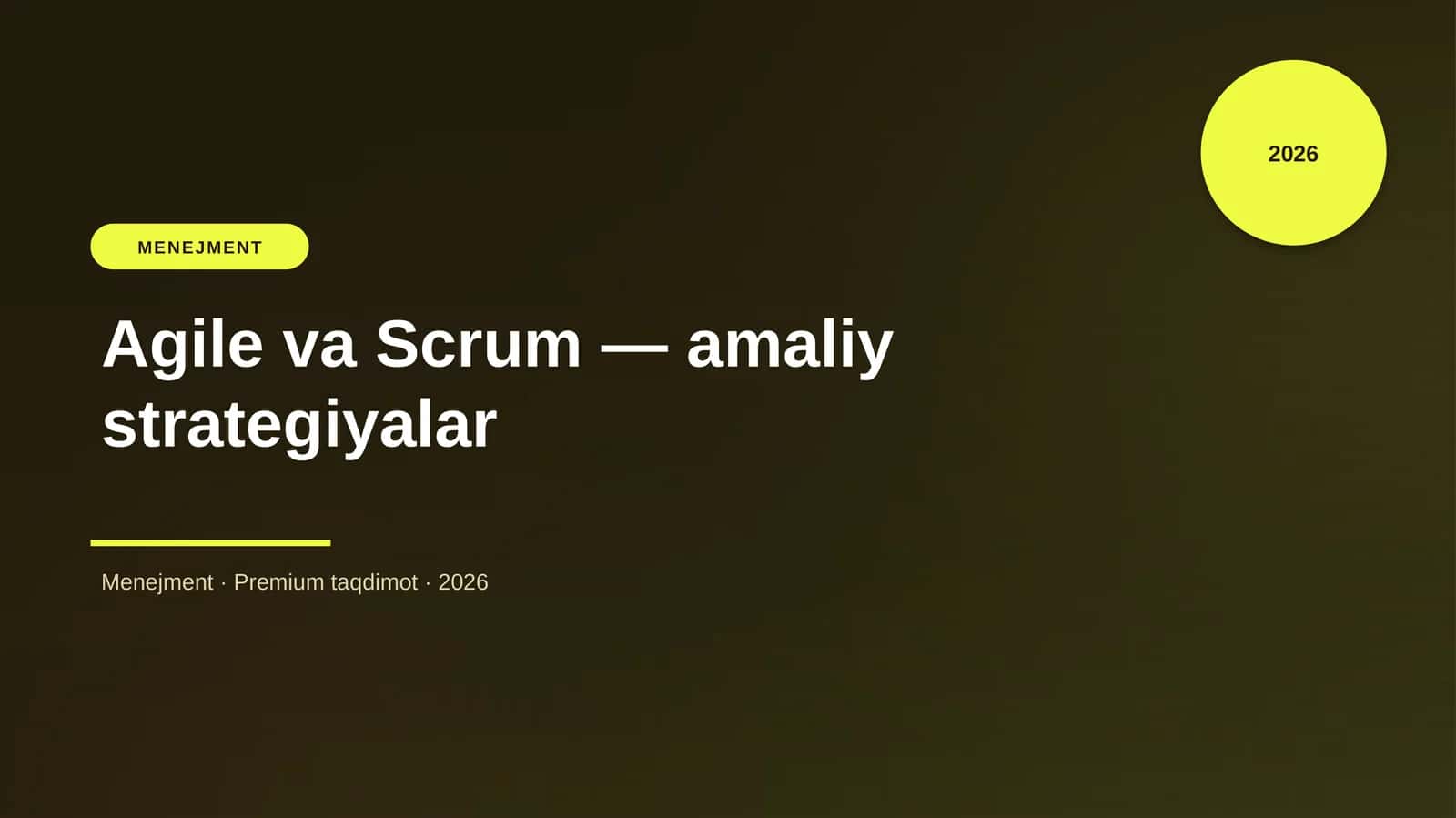 Agile va Scrum — amaliy strategiyalar