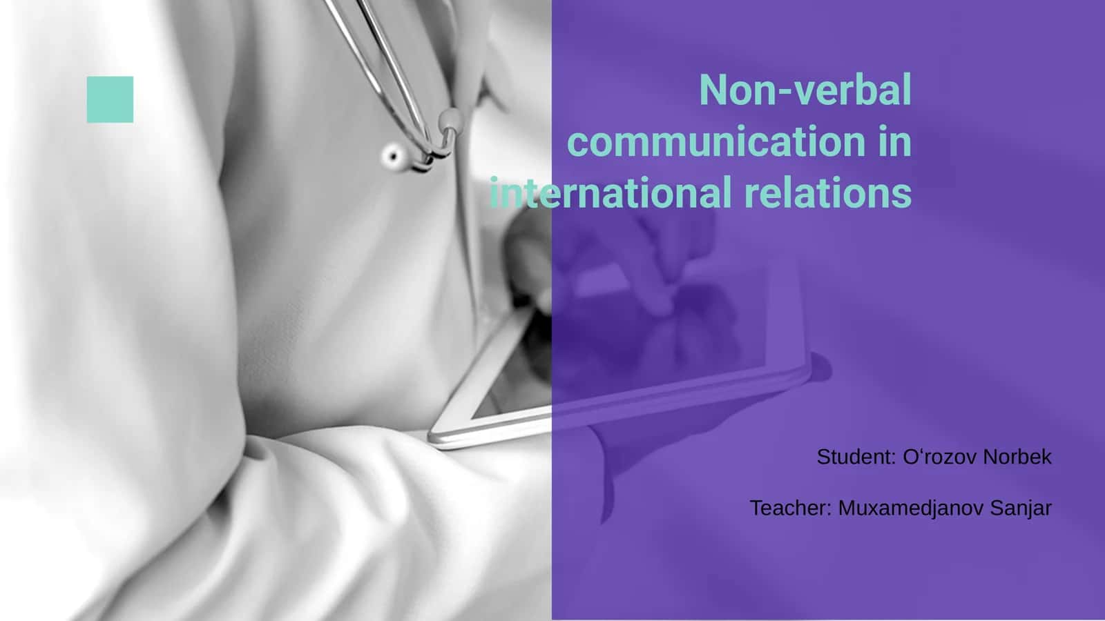Non-verbal communication in international relations