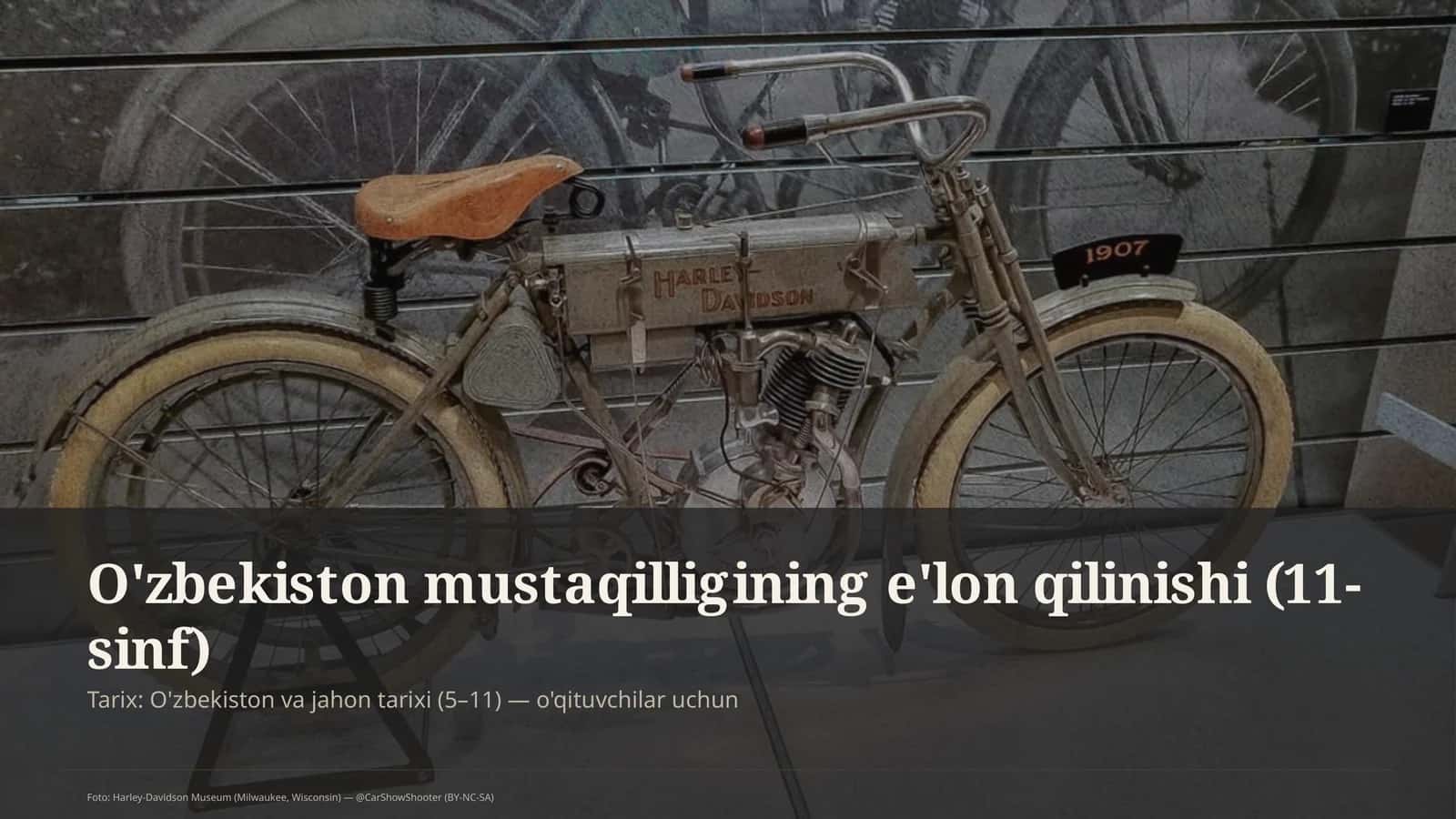 O'zbekiston mustaqilligining e'lon qilinishi (11-sinf)