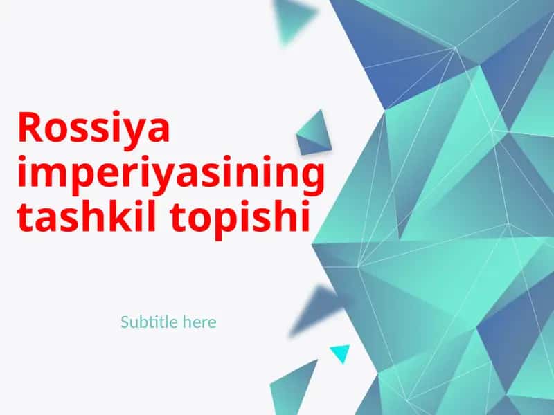 Rossiya imperiyasining tashkil topishi