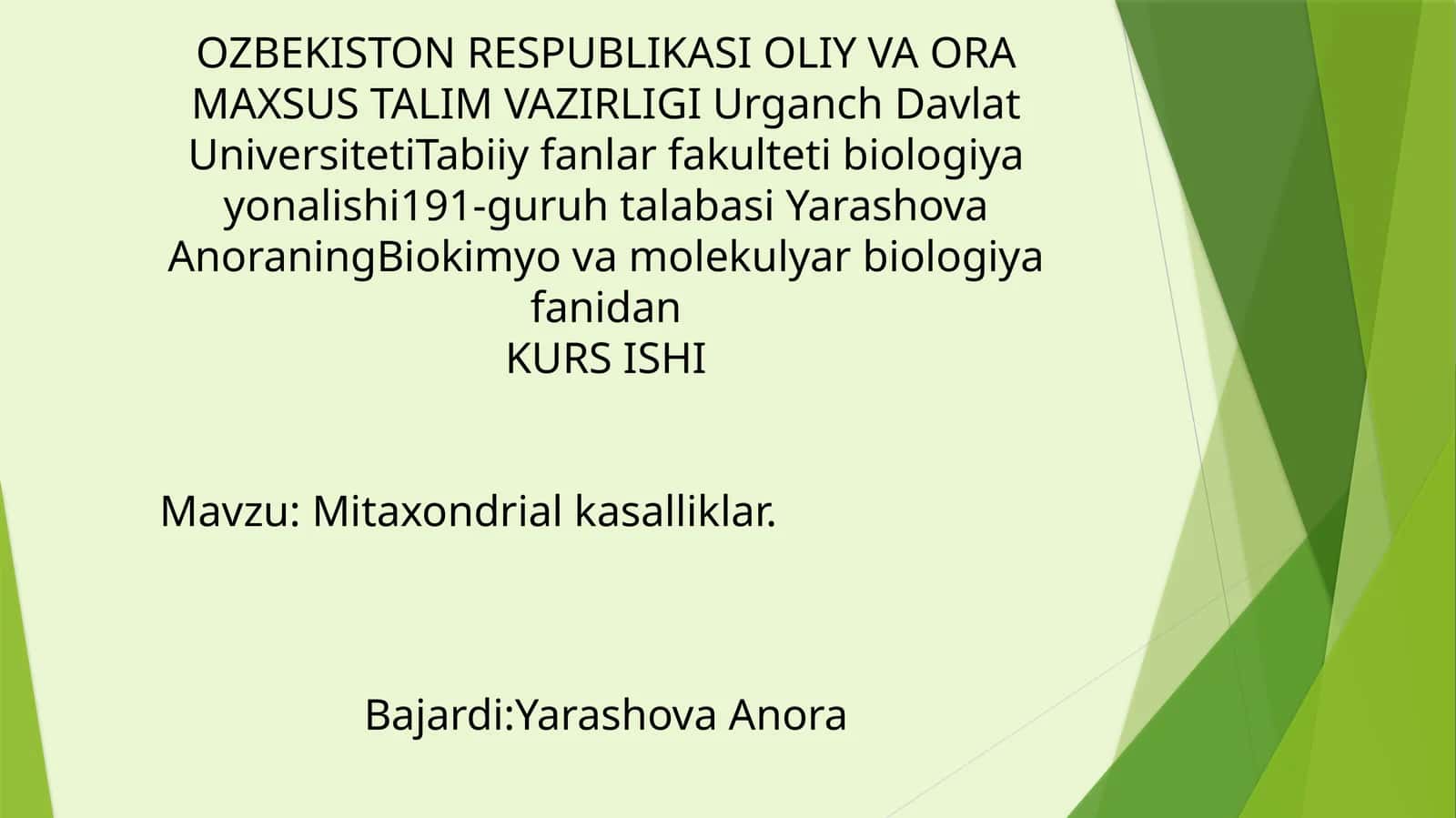 Mitaxondrial kasalliklar