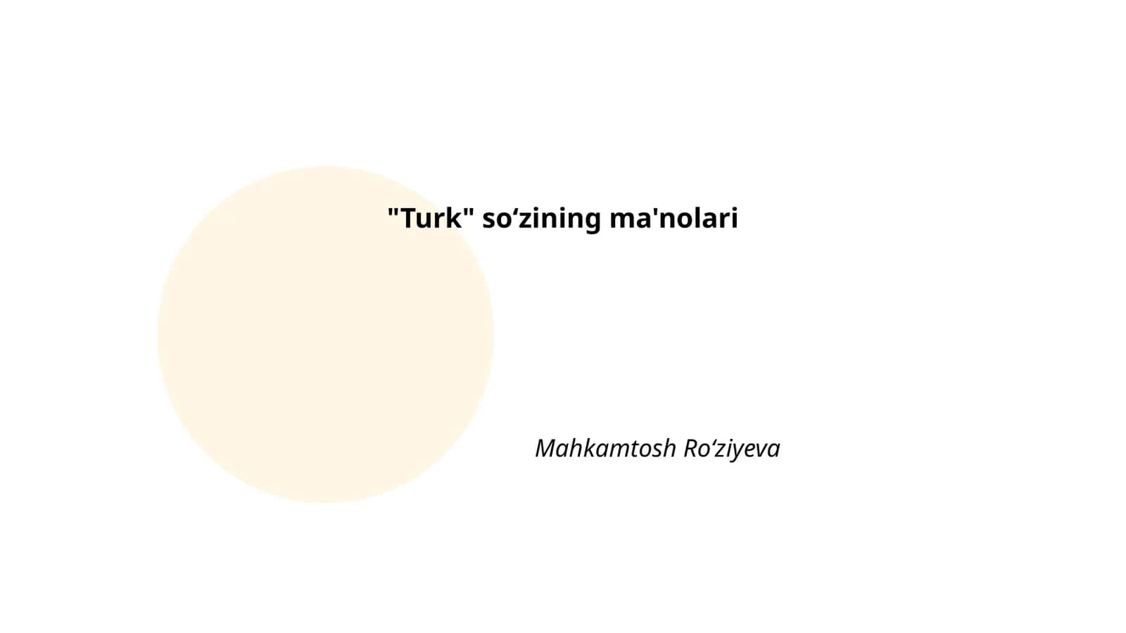 Turk soʻzining ma'nolari