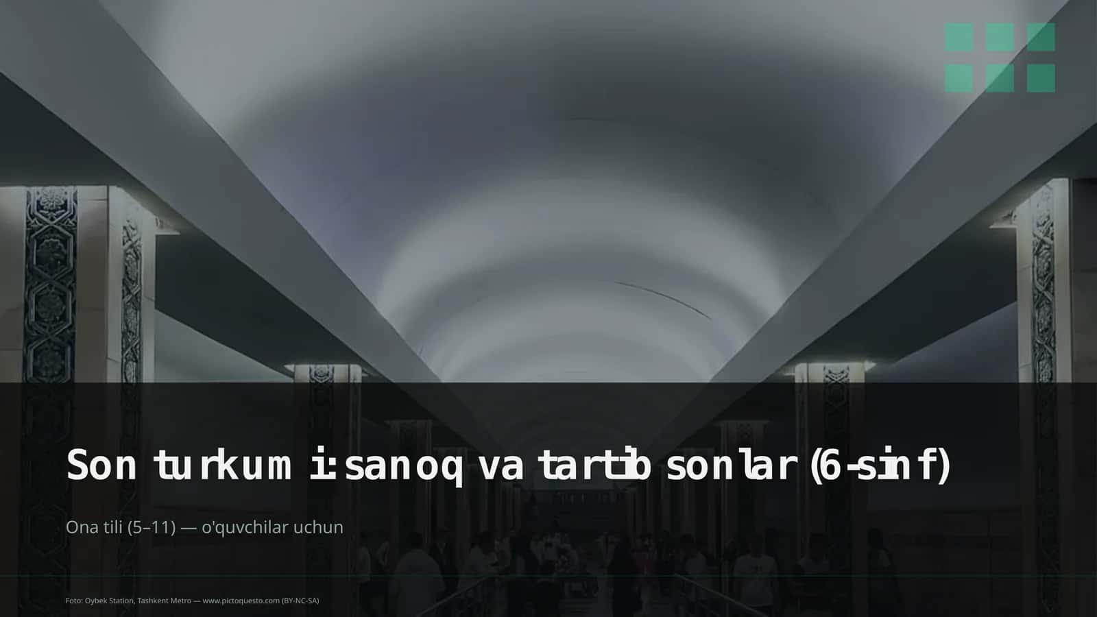 Son turkumi: sanoq va tartib sonlar (6-sinf)