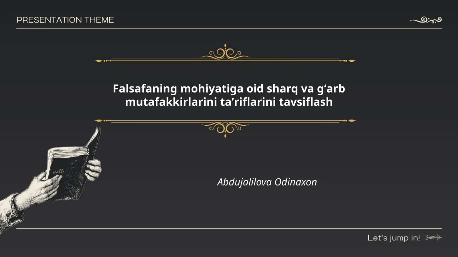 Falsafa tushunchasi va mohiyati