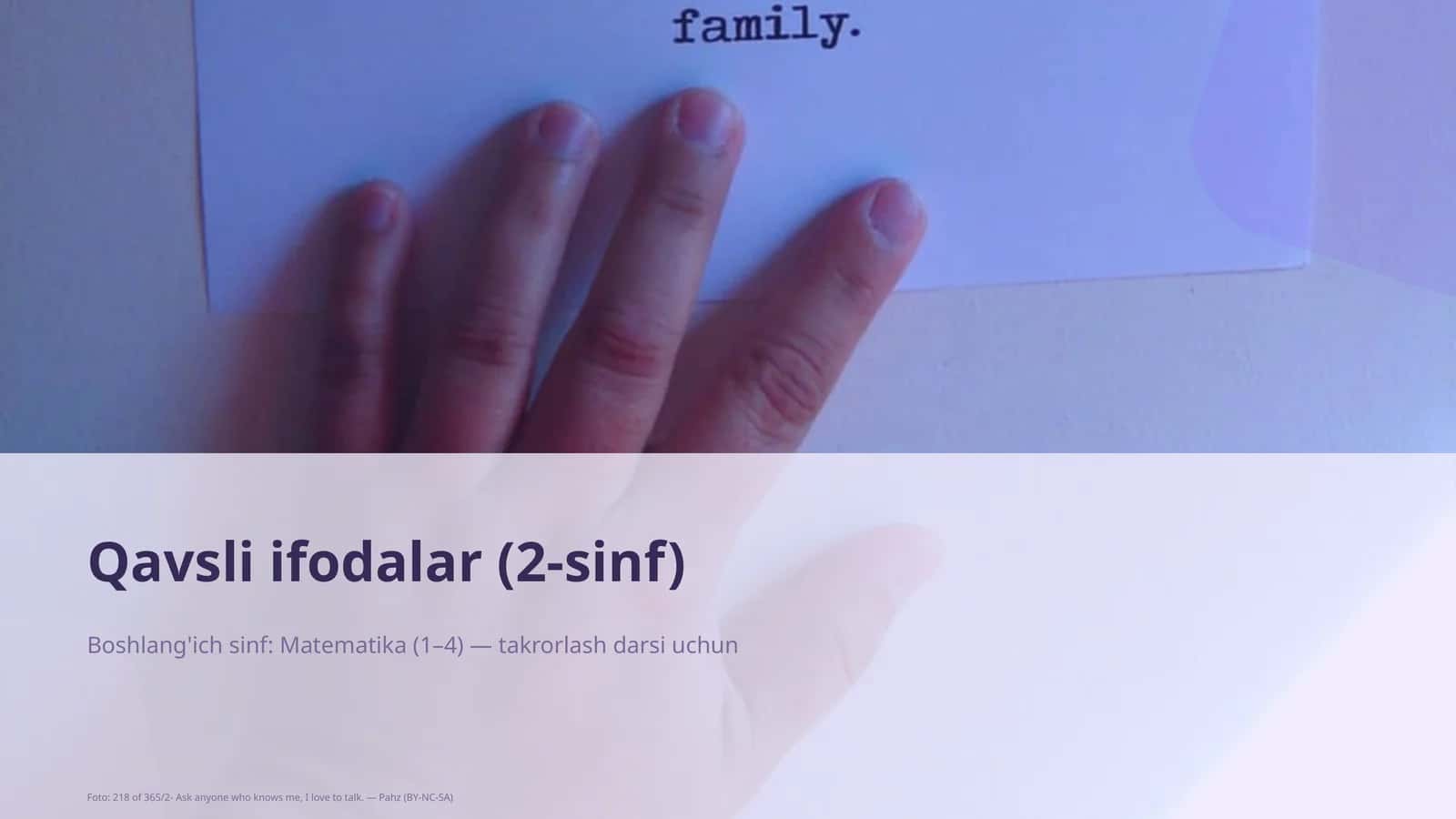 Qavsli ifodalar (2-sinf)
