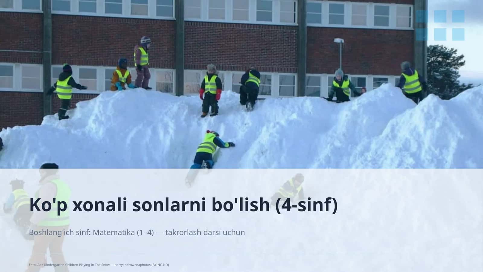 Ko'p xonali sonlarni bo'lish (4-sinf)