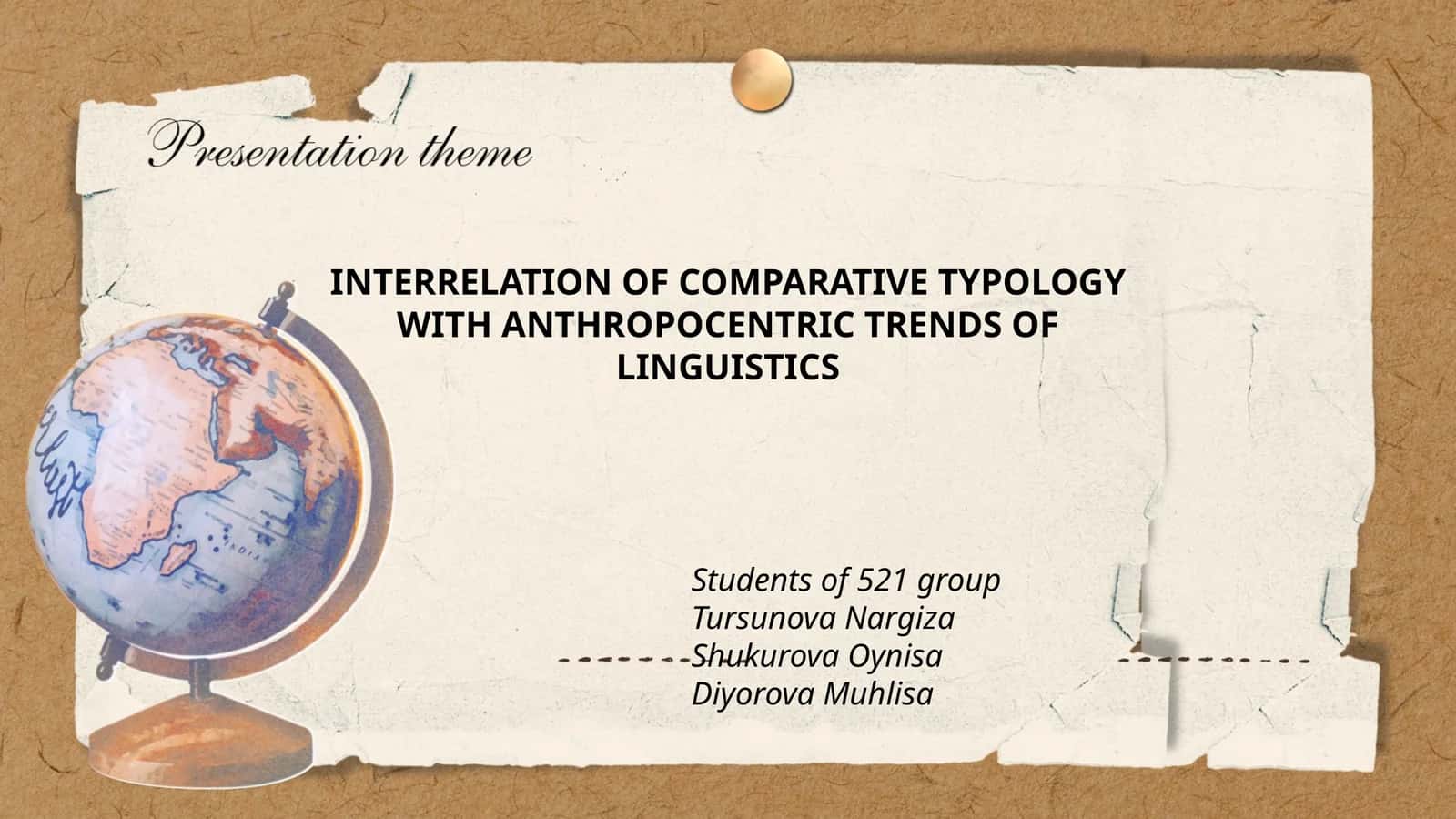 INTERRELATION OF COMPARATIVE TYPOLOGY WITH ANTHROPOCENTRIC TRENDS OF LINGUISTICS