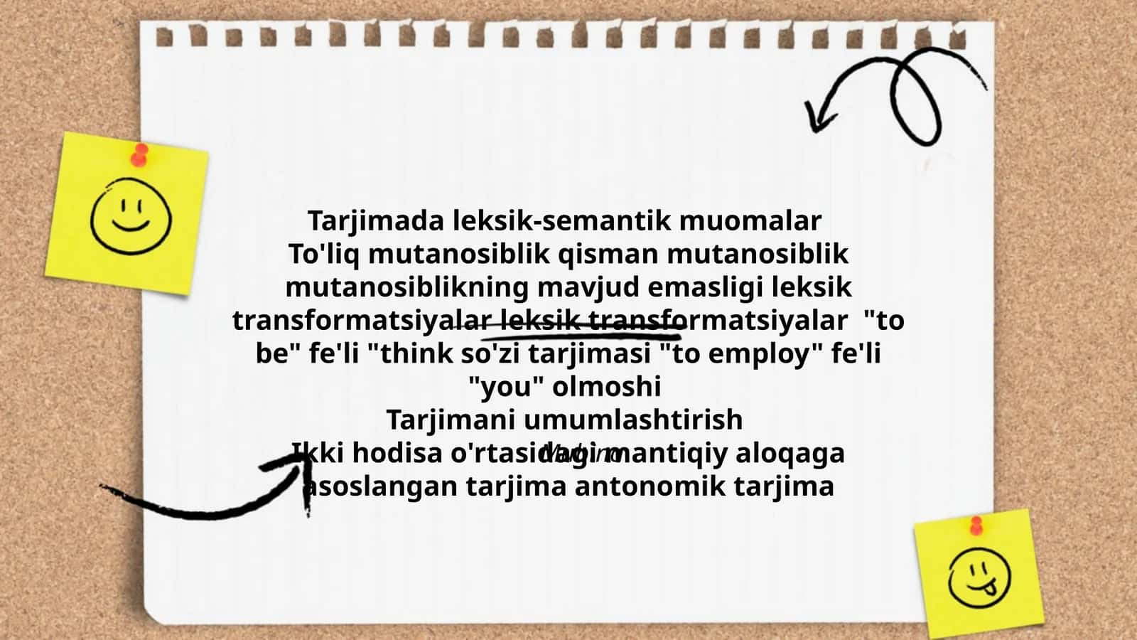 Tarjimada leksik-semantik muomalar