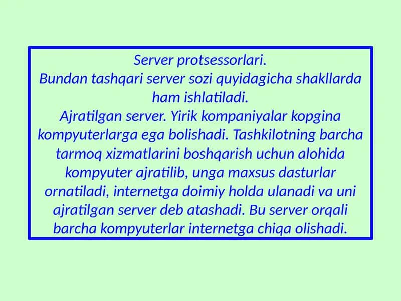 Server protsessorlari