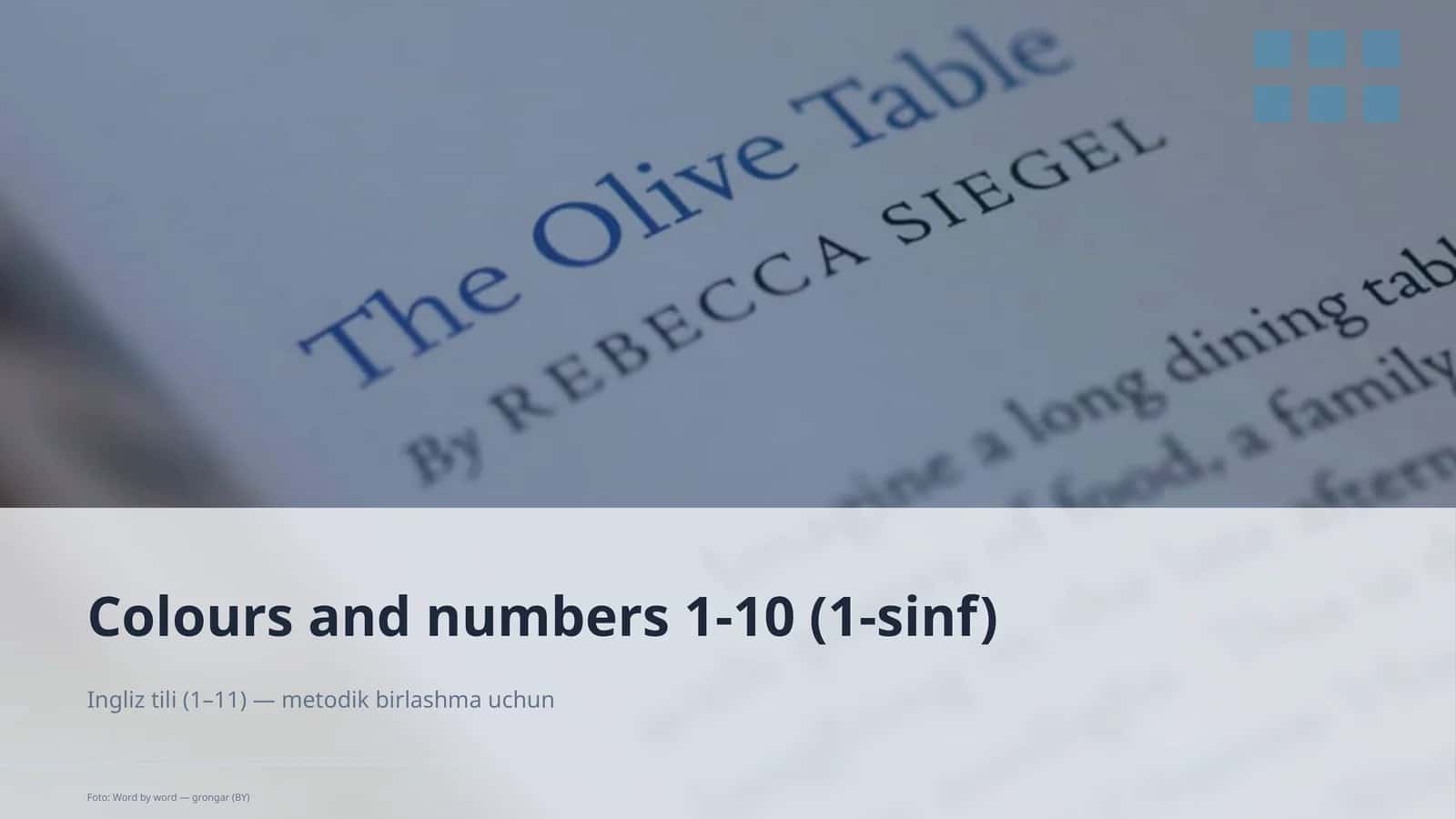 Colours and numbers 1-10 (1-sinf)