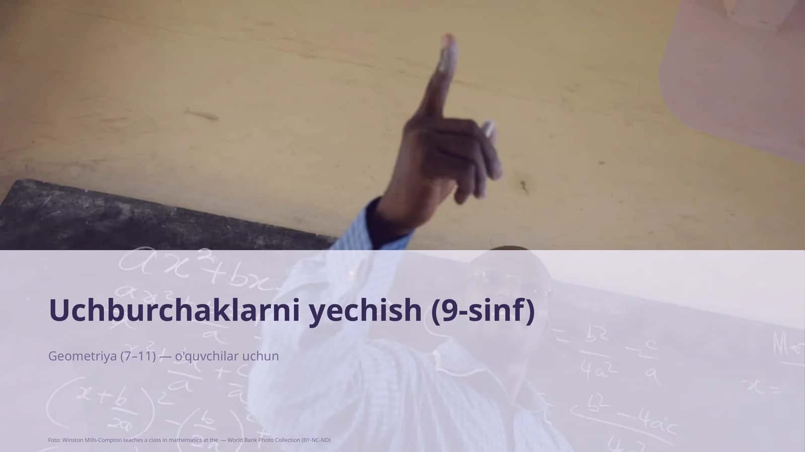 Uchburchaklarni yechish (9-sinf)