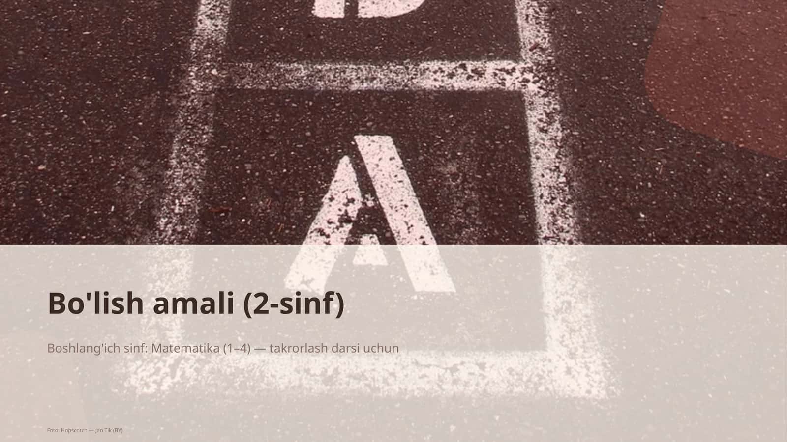Bo'lish amali (2-sinf)