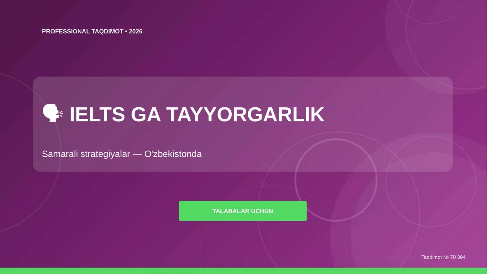 IELTS ga tayyorgarlik: samarali strategiyalar (O'zbekistonda) [talabalar uchun]