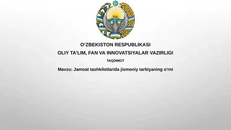 Jismoniy tarbiya dasturlari va sog'liqni saqlashdagi roli