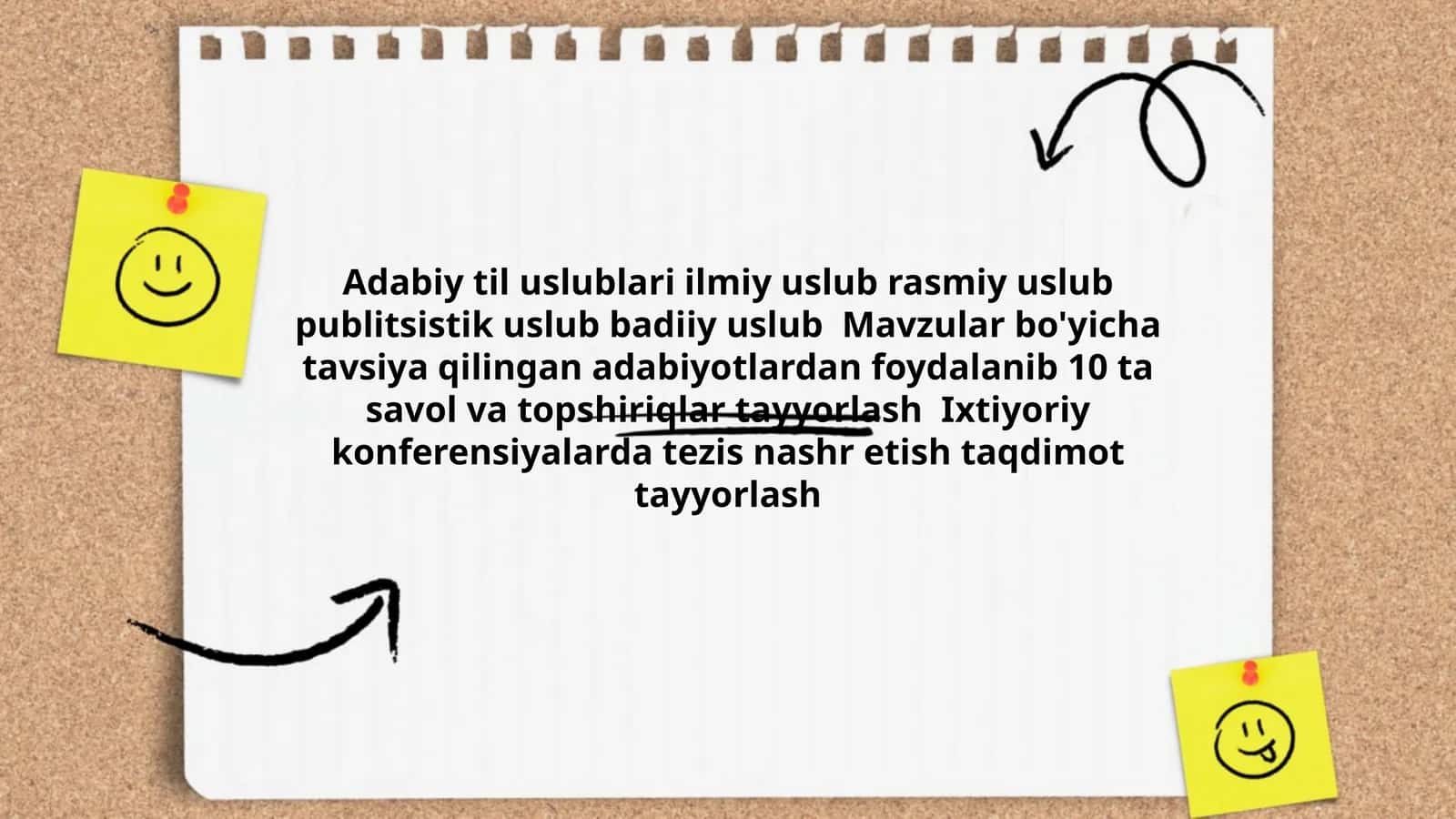 Adabiy til uslublari va taqdimotlar