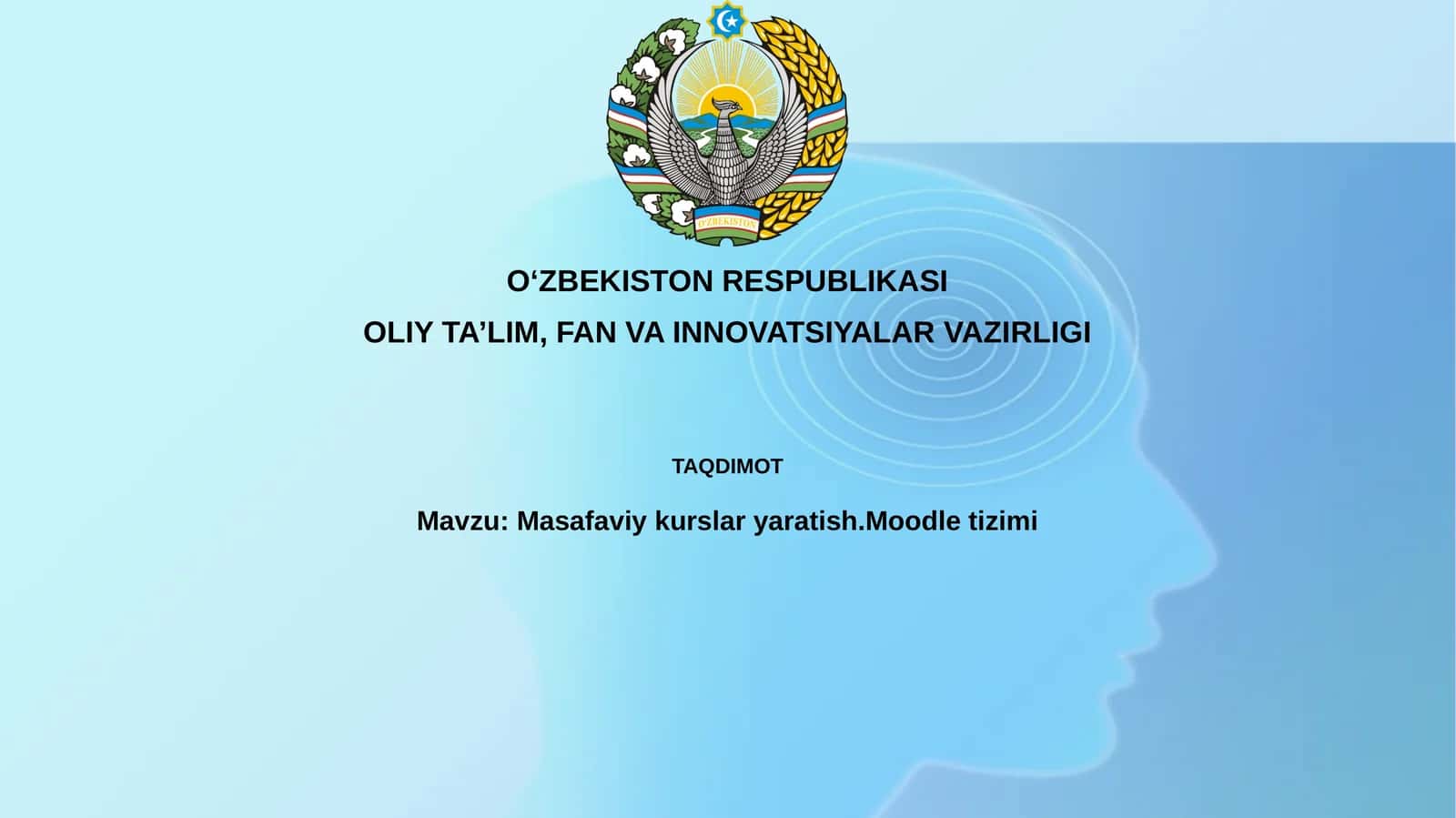Masafaviy kurslar yaratish. Moodletizimi