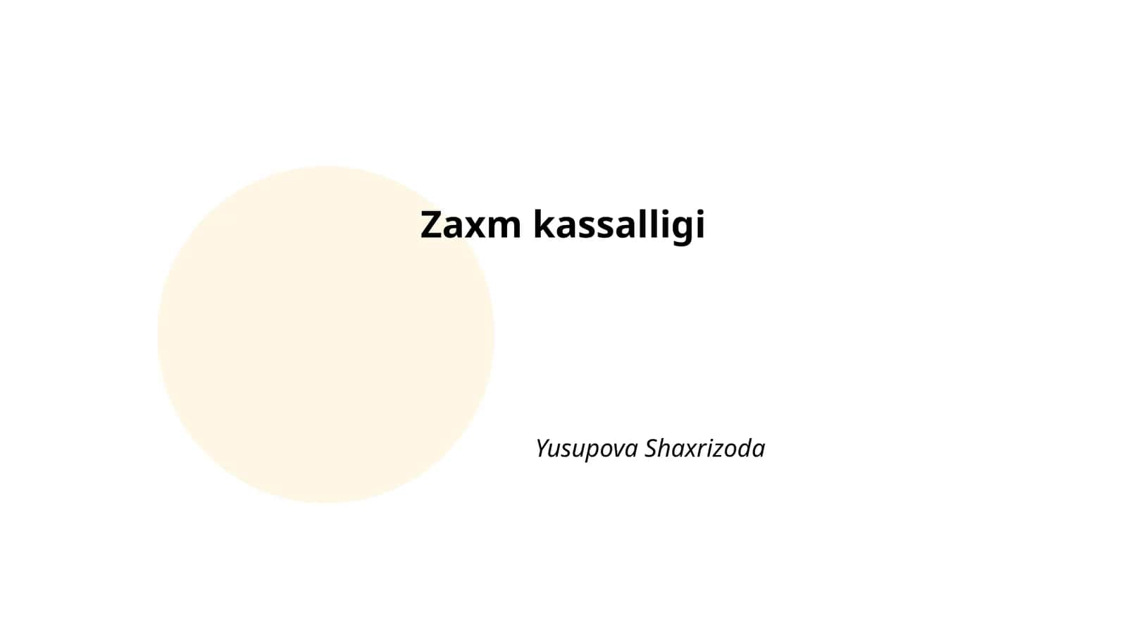 Zaxm kassalligi