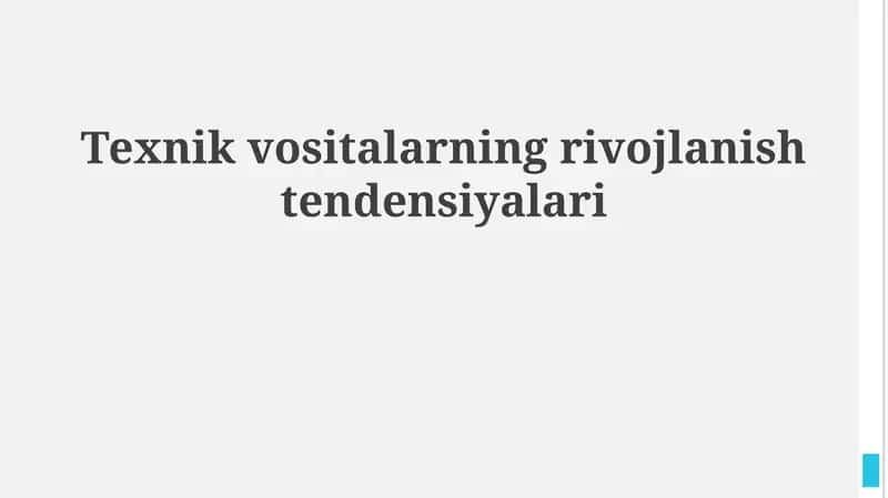 Sun'iy intellekt va texnik jihozlar evolyutsiyasi