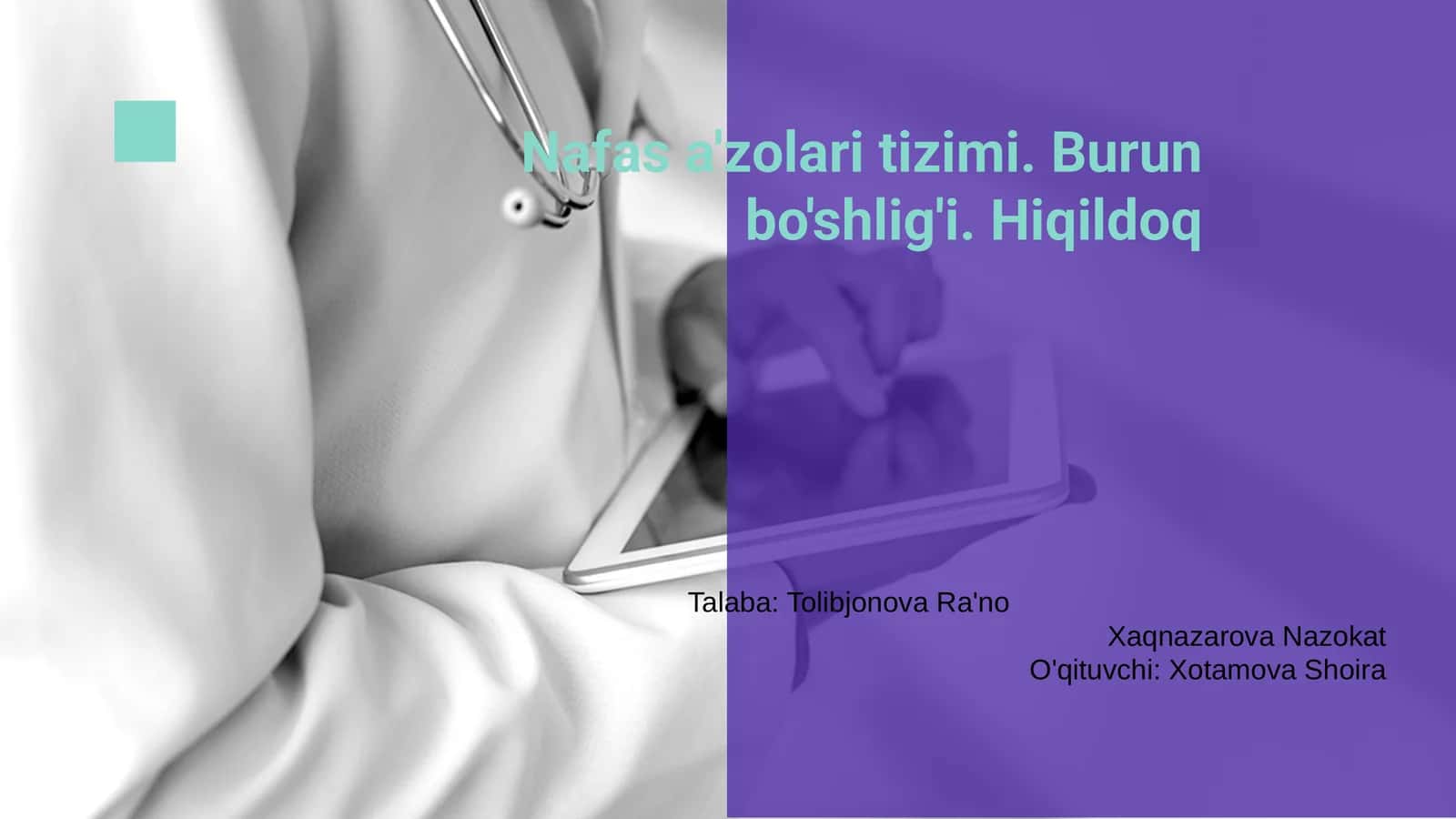Nafas a'zolari tizimi