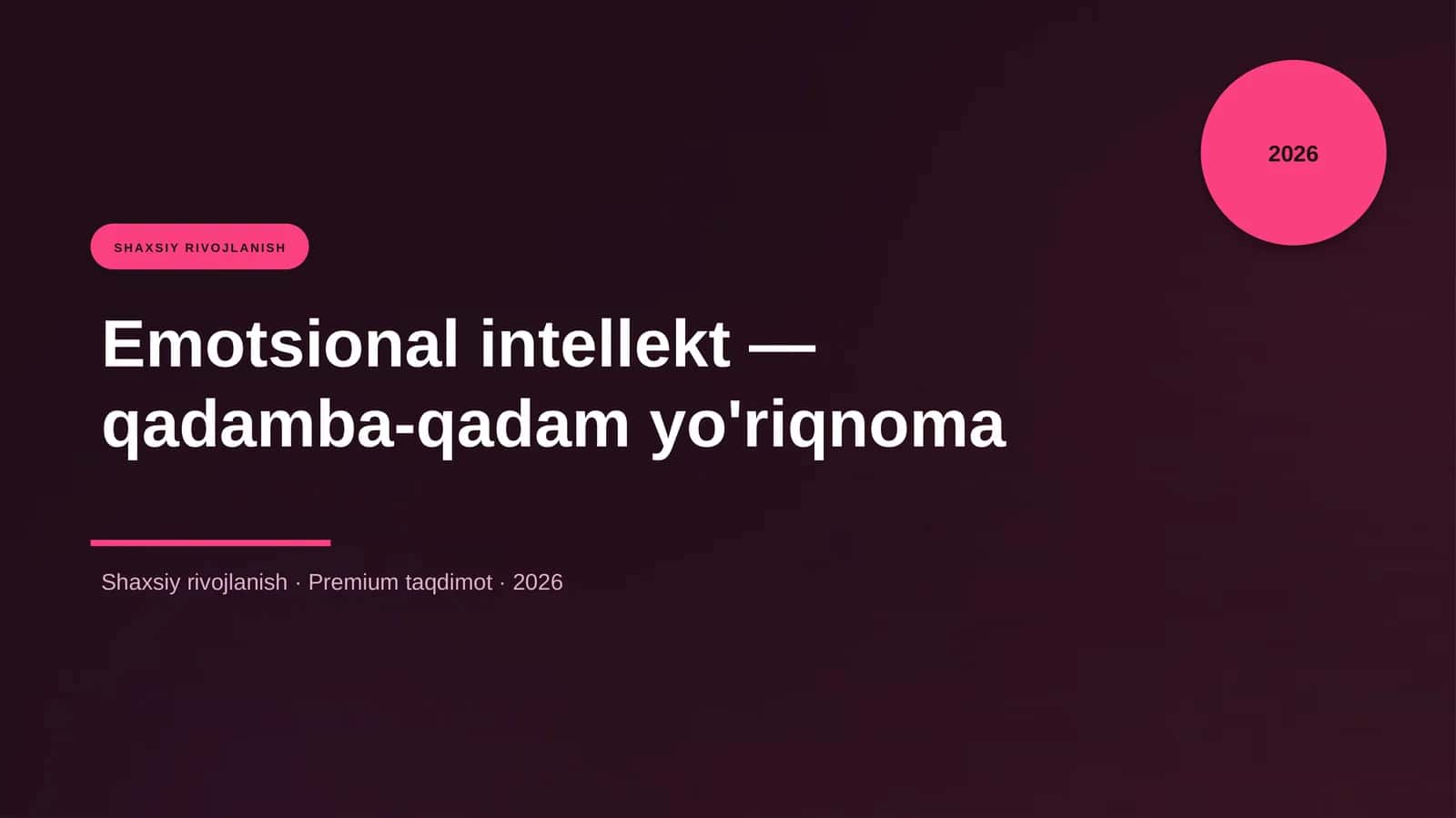 Emotsional intellekt — qadamba-qadam yo'riqnoma