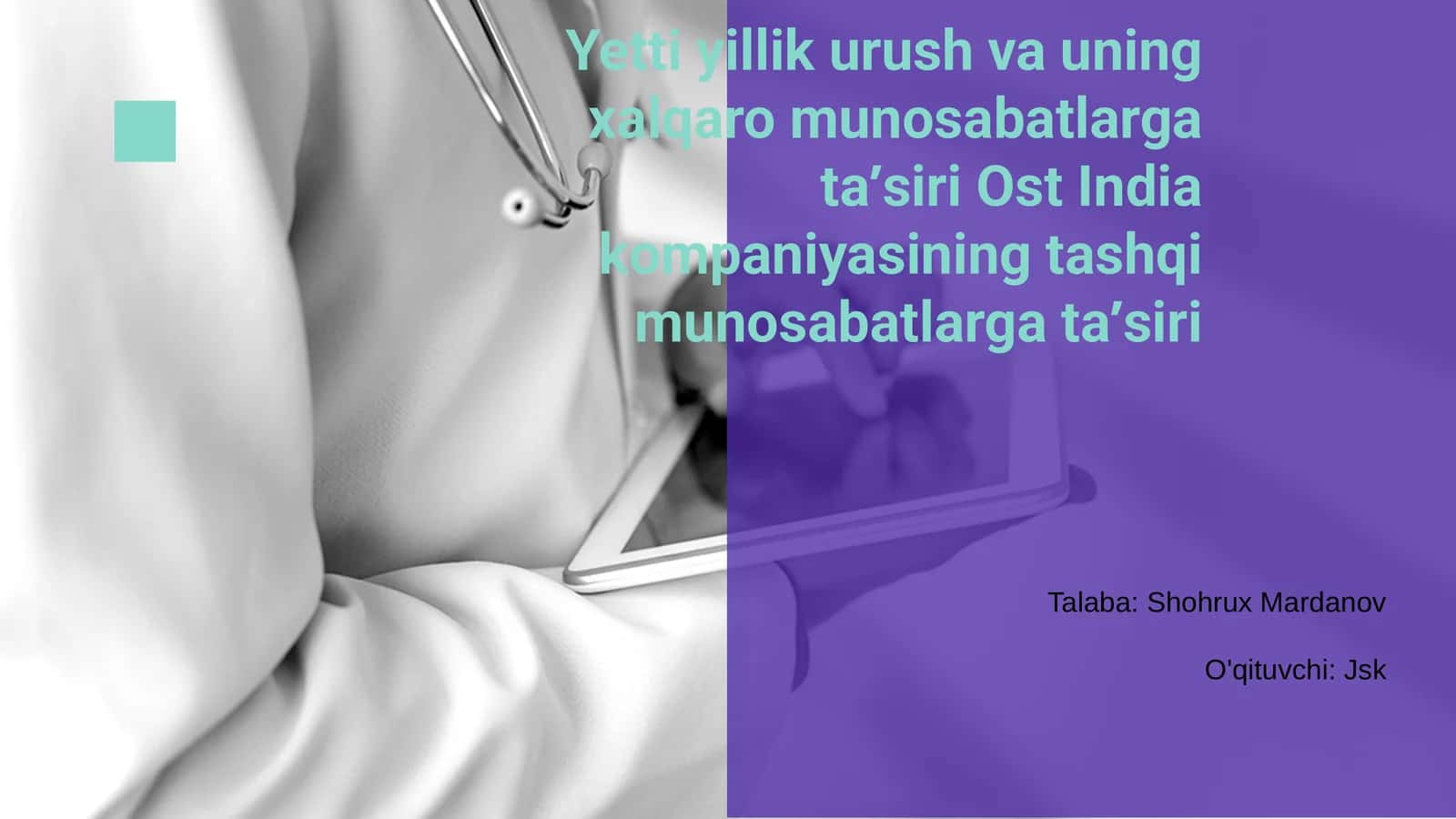 Yetti Yillik Urush va uning xalqaro munosabatlarga ta'siri Ost India kompaniyasining tashqi munosabatlarga ta'siri