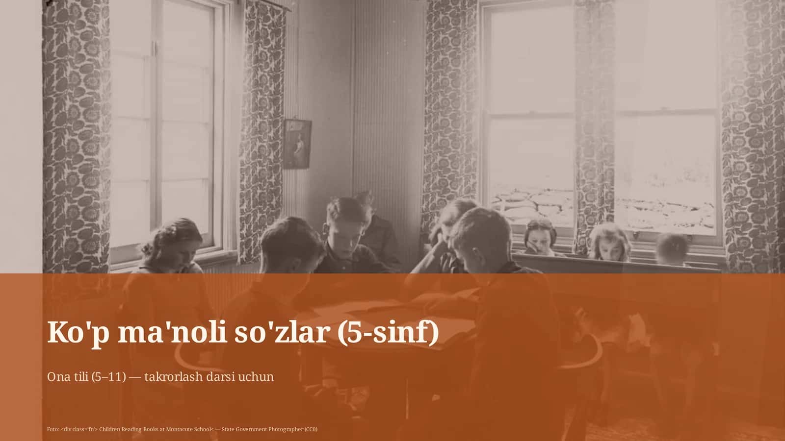 Ko'p ma'noli so'zlar (5-sinf)
