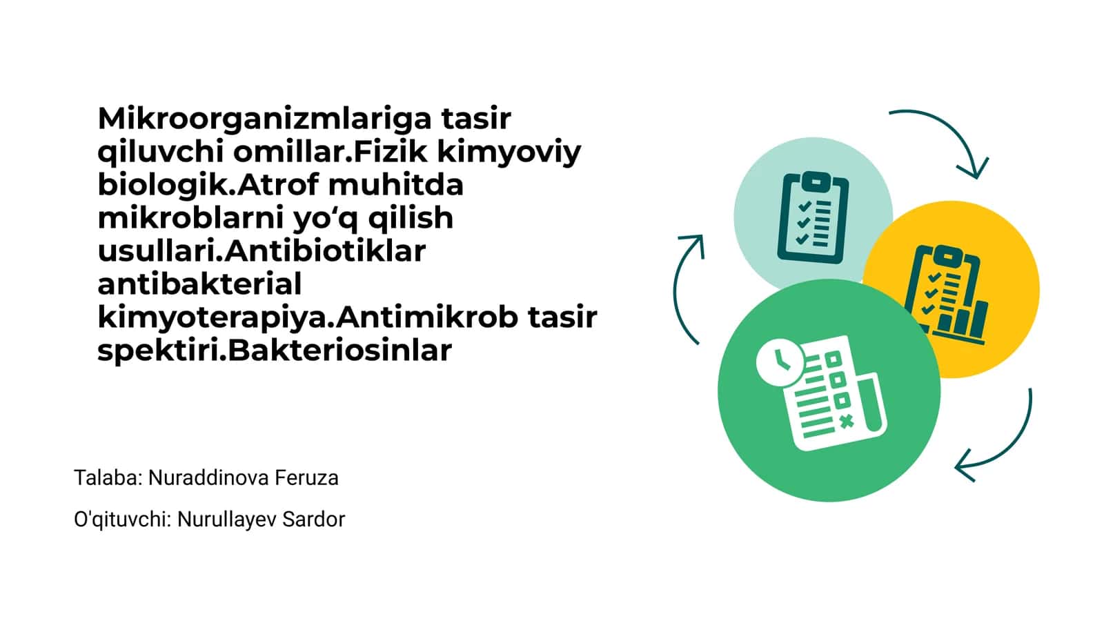 Mikroorganizmlarga ta'sir qiluvchi omillar