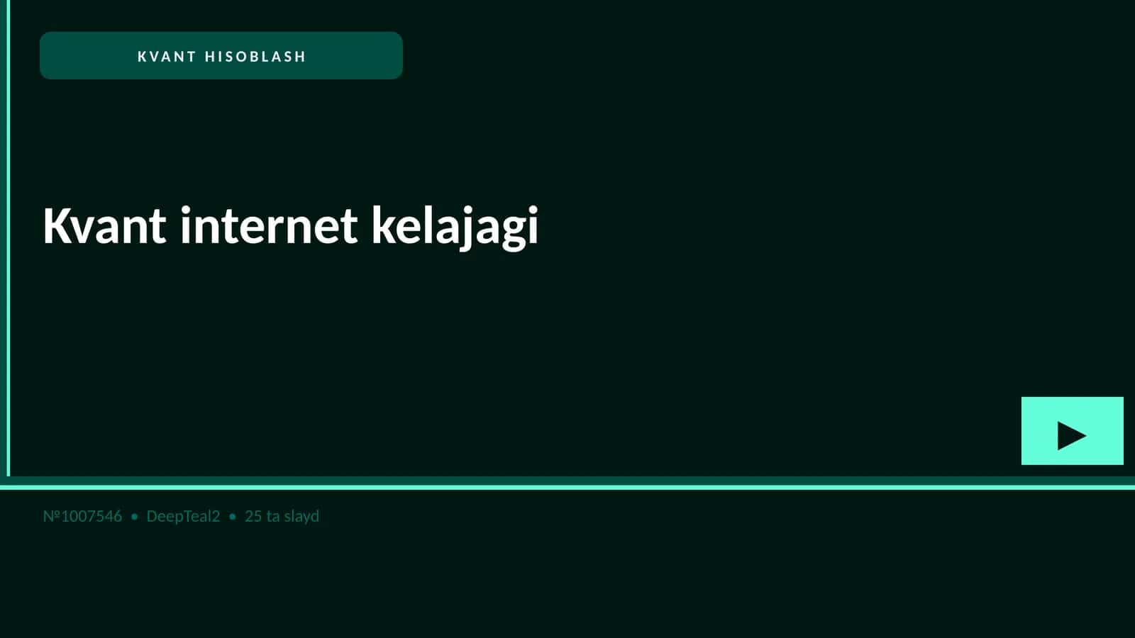 Kvant internet kelajagi