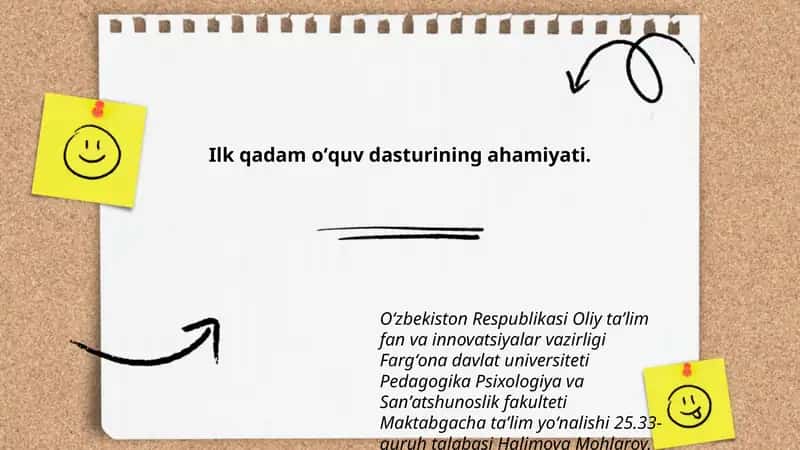 Ilk qadam oʻquv dasturi