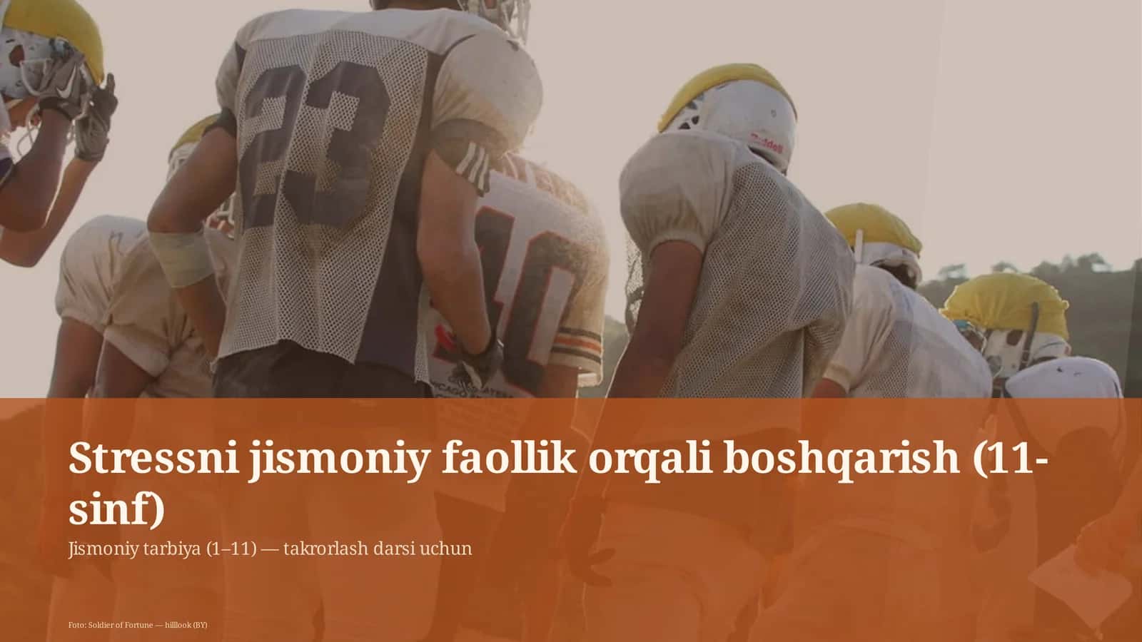 Stressni jismoniy faollik orqali boshqarish (11-sinf)