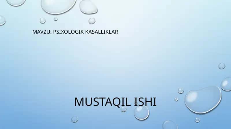 psixologik kasalliklar