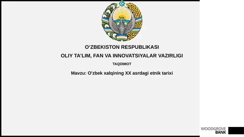 O'zbekxalqining XX asrdagi etnik tarixi