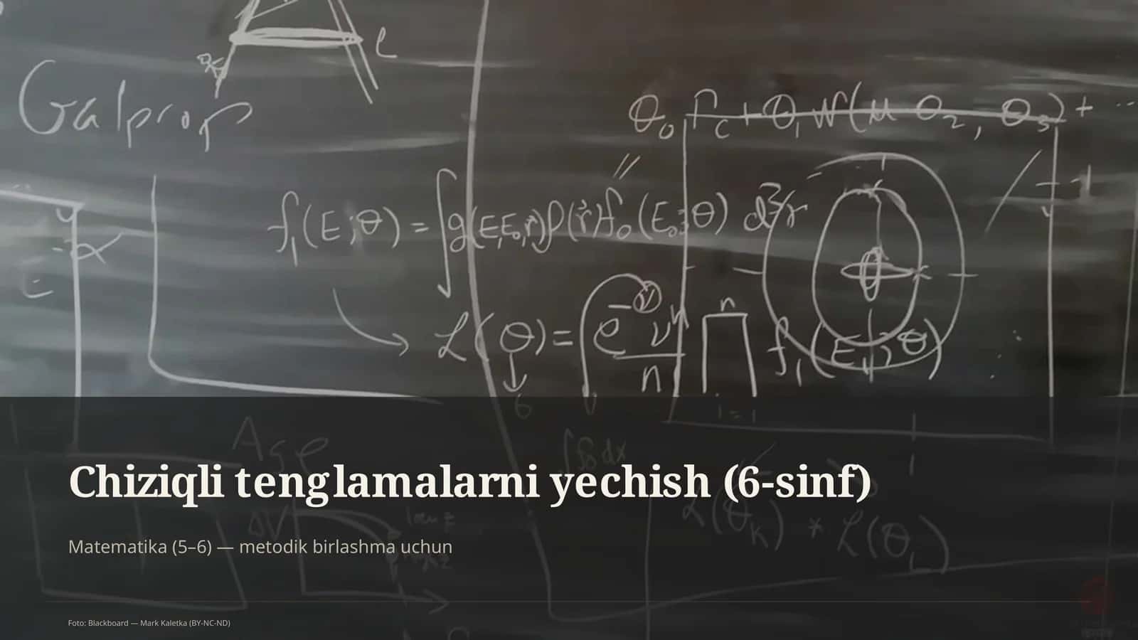 Chiziqli tenglamalarni yechish (6-sinf)