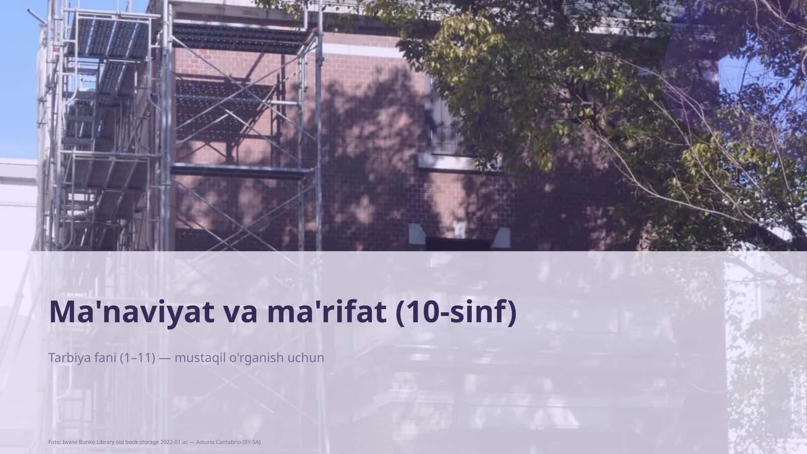 Ma'naviyat va ma'rifat (10-sinf)