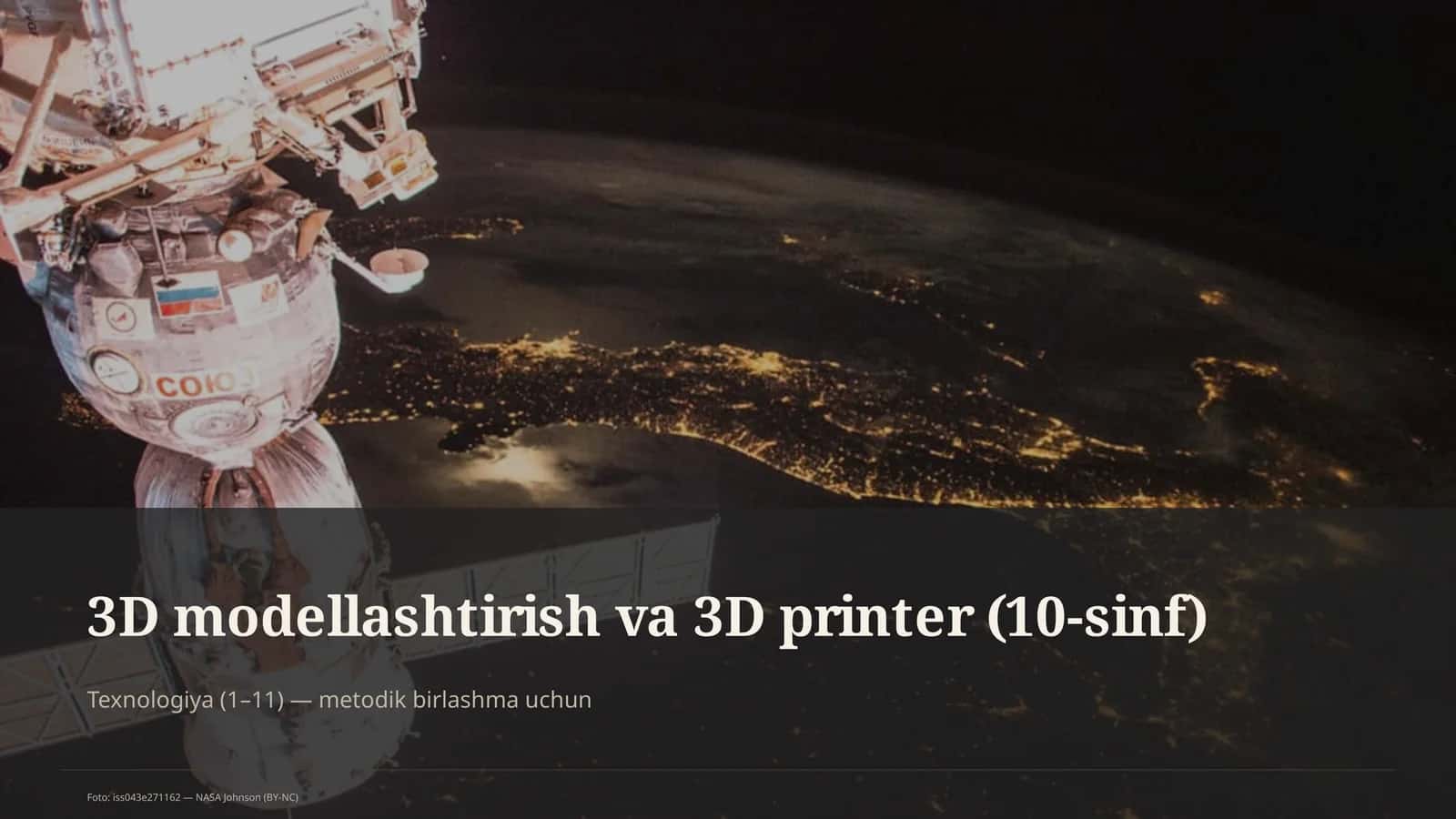 3D modellashtirish va 3D printer (10-sinf)
