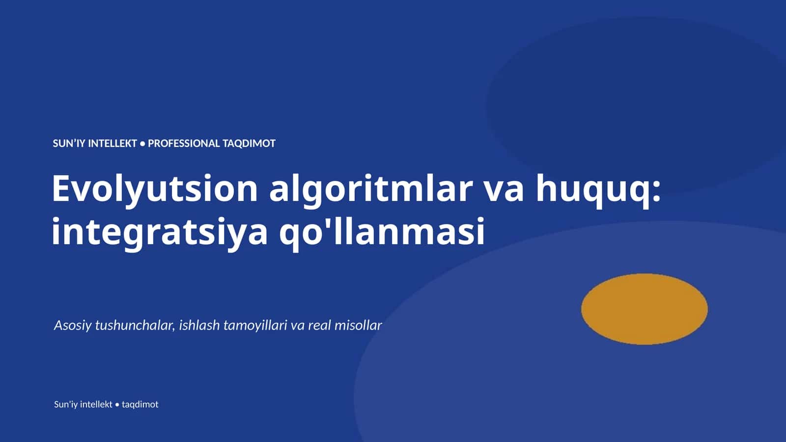 Evolyutsion algoritmlar va huquq: integratsiya qo'llanmasi