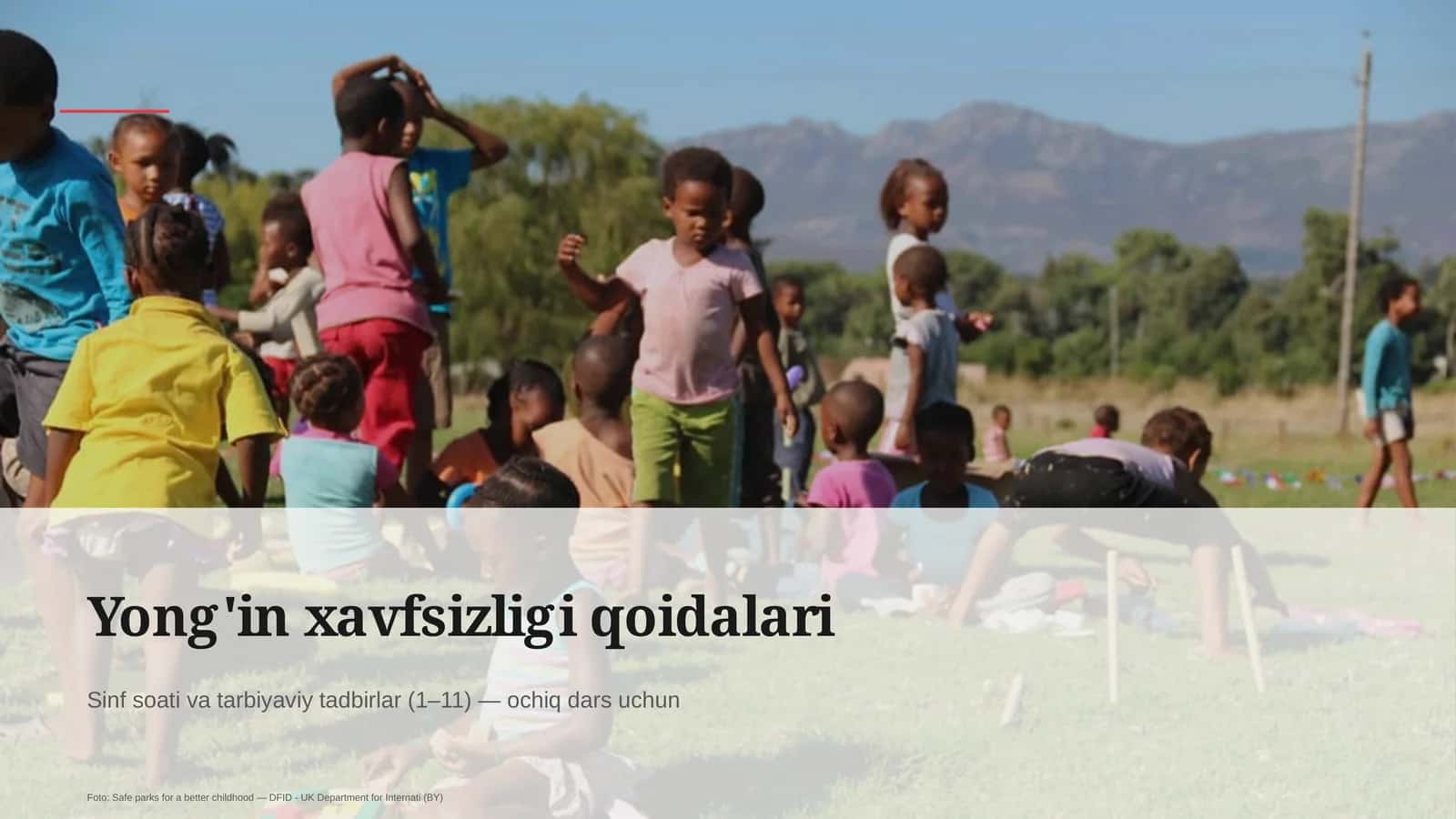 Yong'in xavfsizligi qoidalari