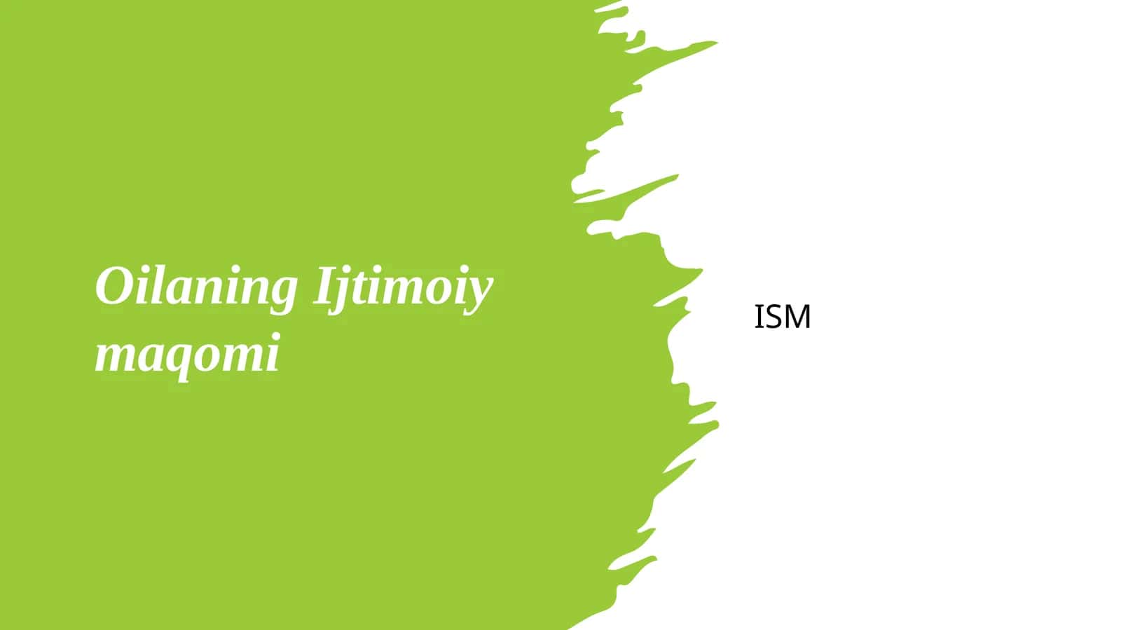 Oilaning Ijtimoiy Maqomi