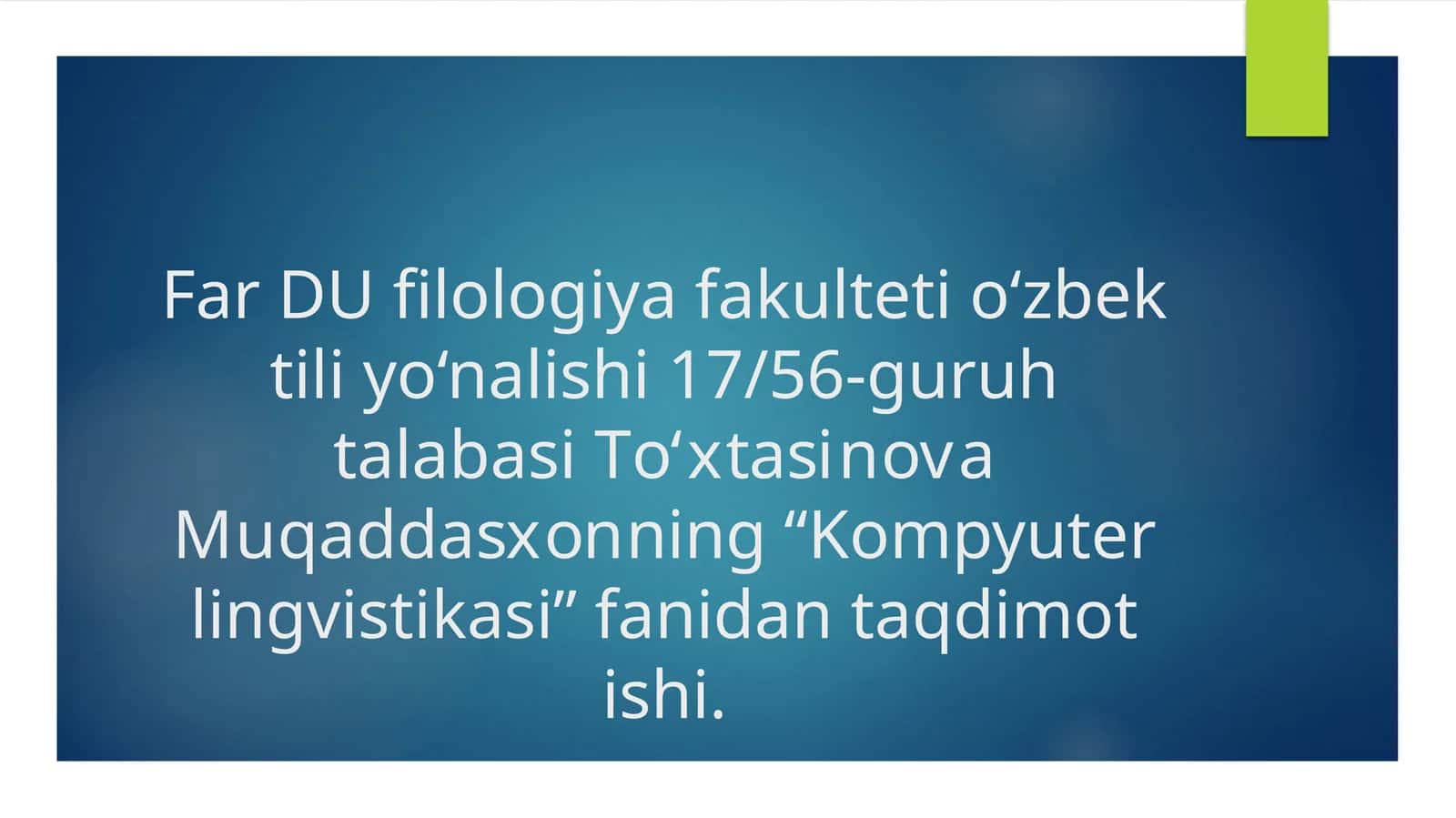 Kompyuterlingvistikasida avtomatik tarjima yo‘nalishi