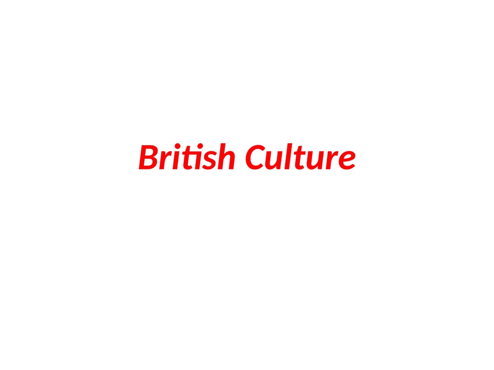 British Culture