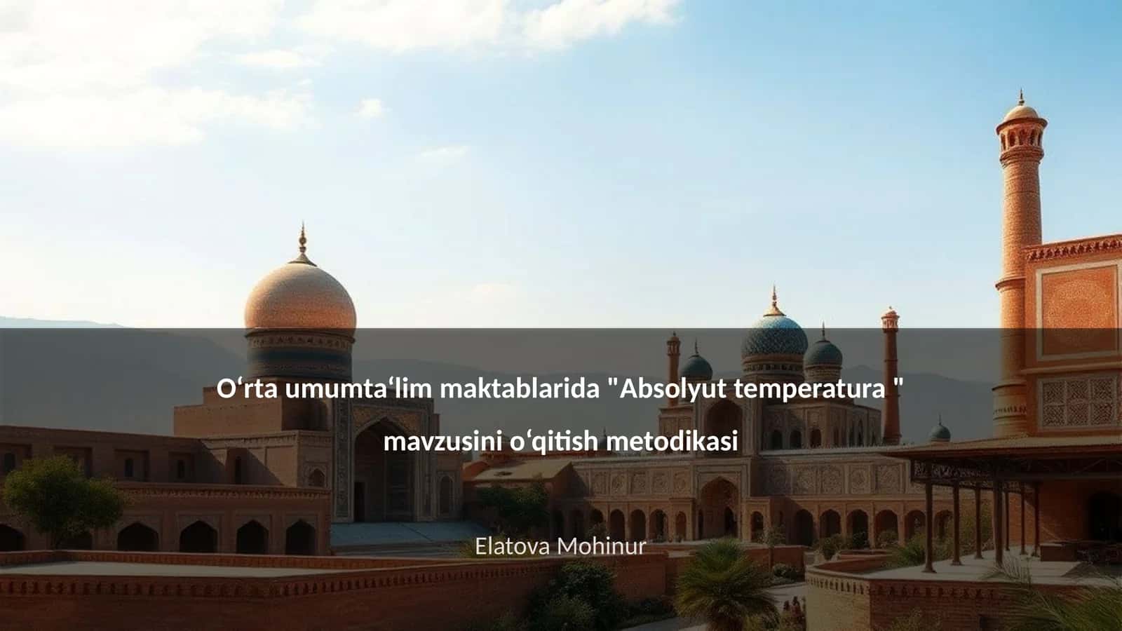 Absolyut temperatura metodikasi