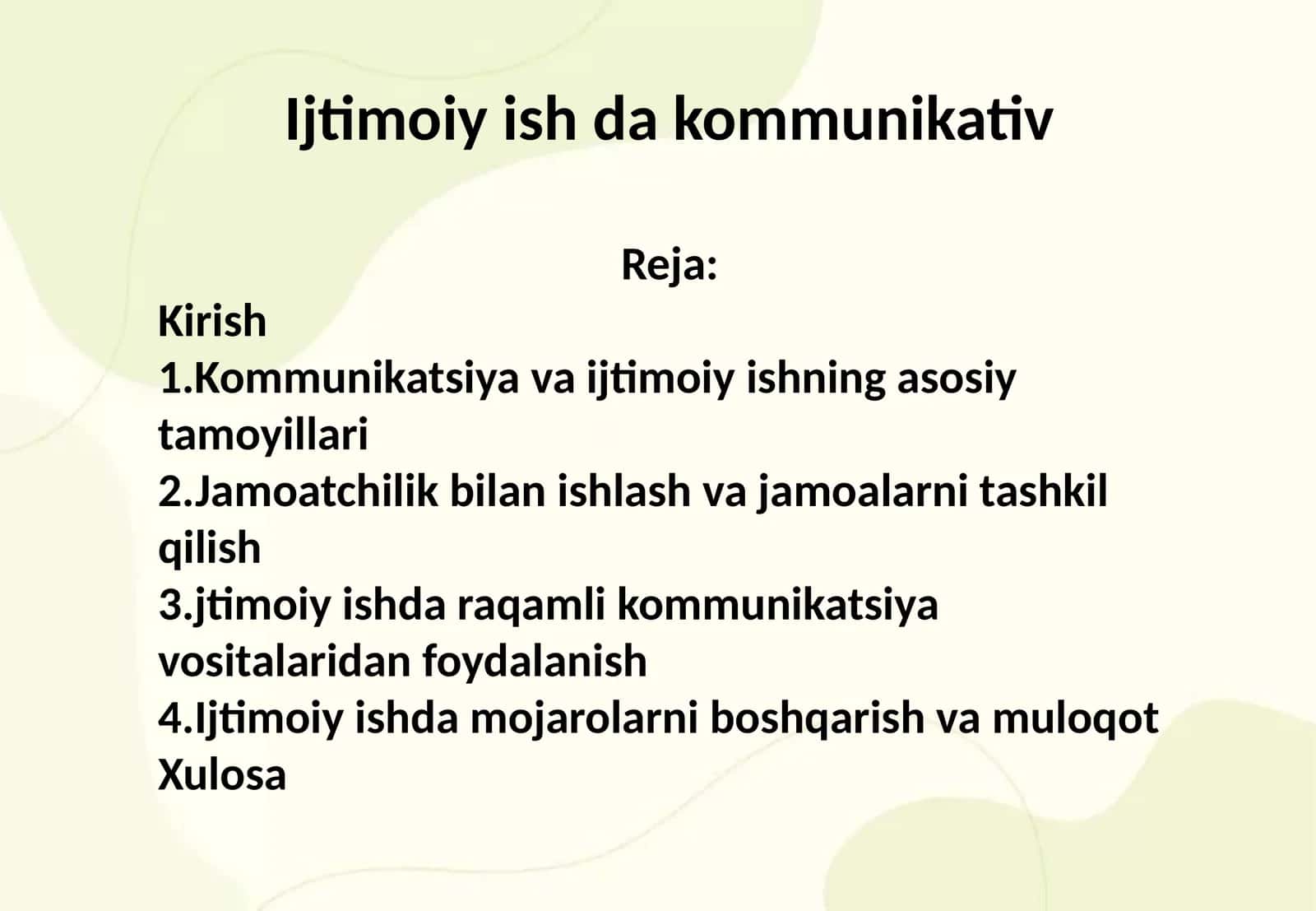 Ijtimoiy ishda kommunikativ