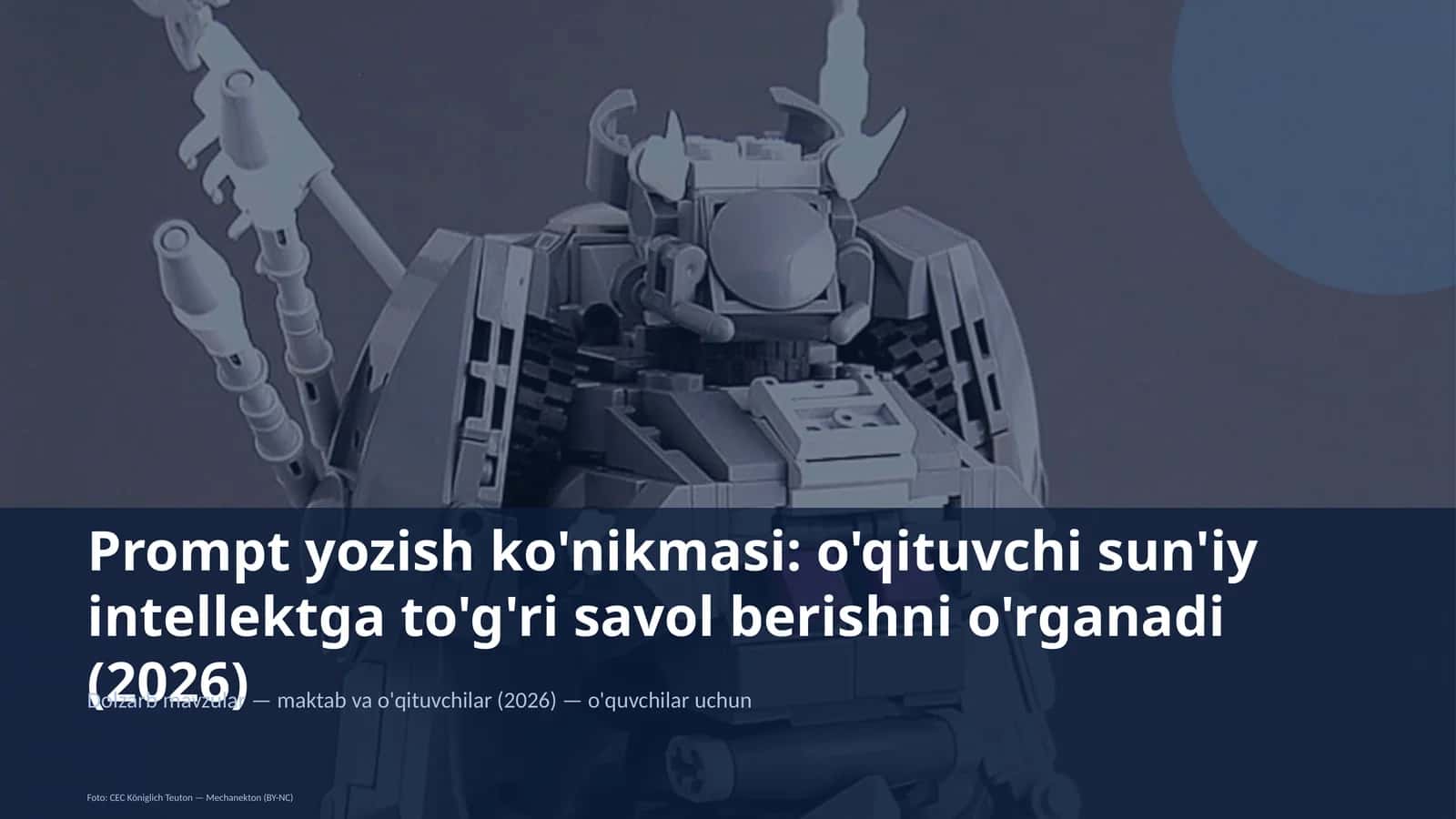 Prompt yozish ko'nikmasi: o'qituvchi sun'iy intellektga to'g'ri savol berishni o'rganadi