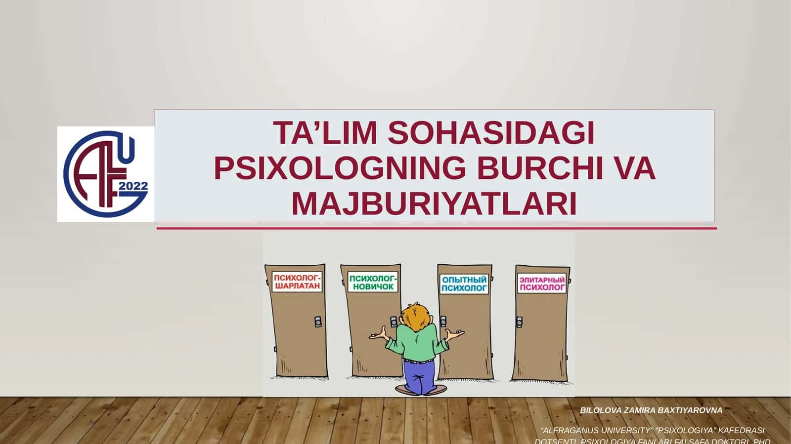 Ta’lim sohasidagi psixologning burchi va majburiyatlari
