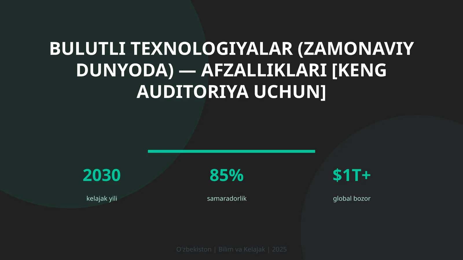 Bulutli texnologiyalar (zamonaviy dunyoda) — afzalliklari [keng auditoriya uchun]