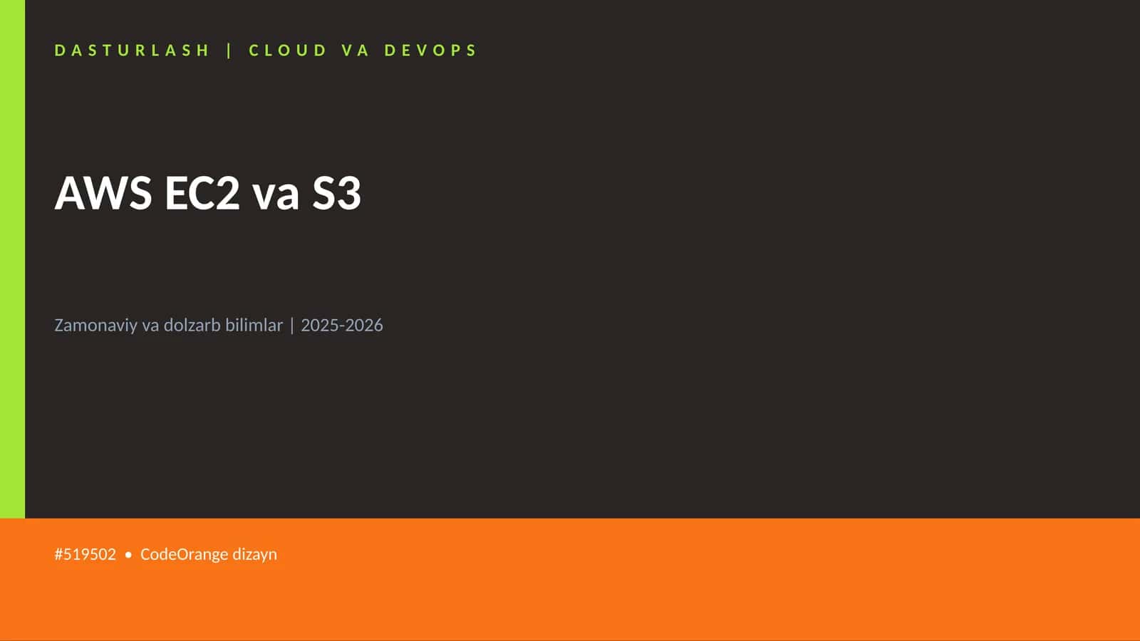 AWS EC2 va S3
